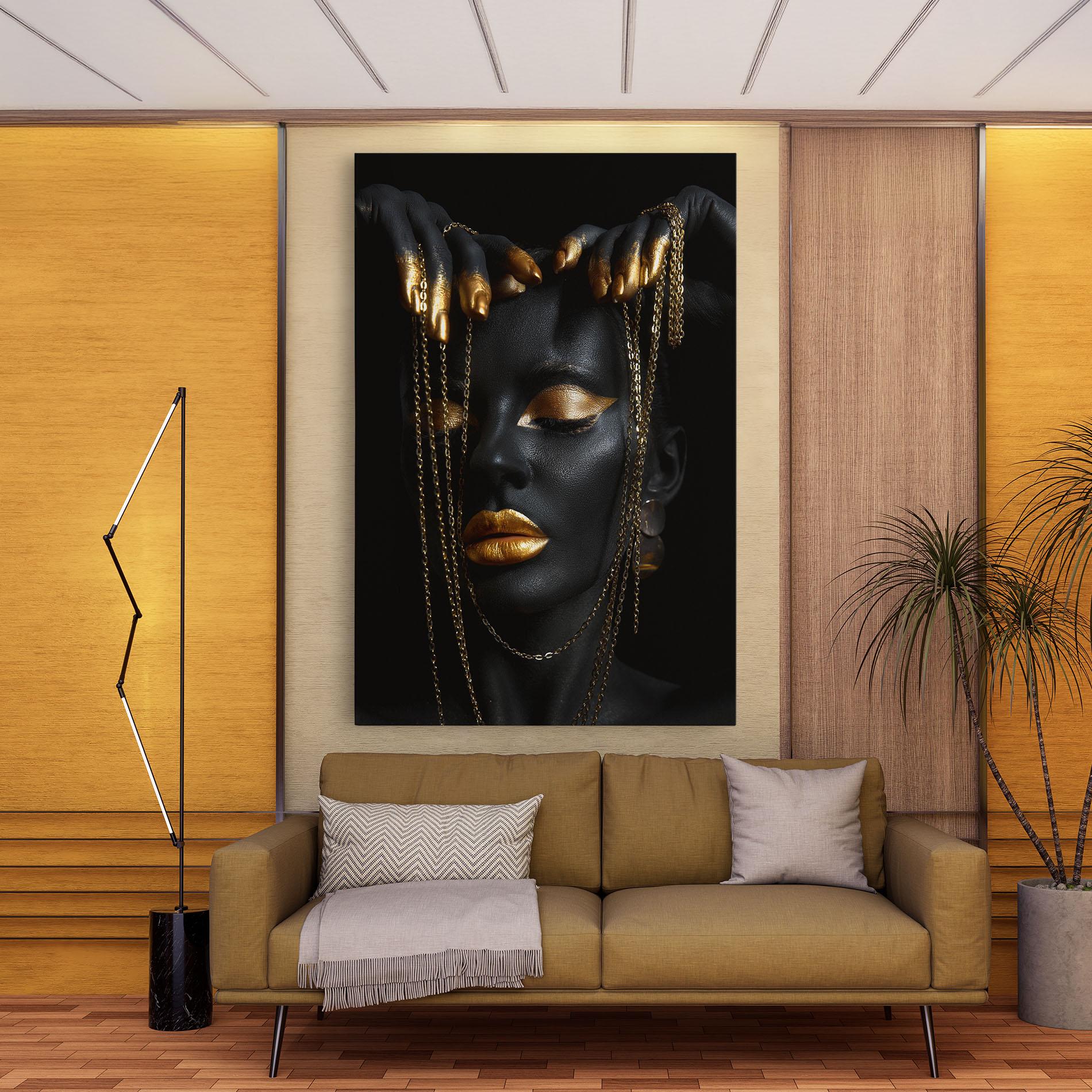 Tablou Canvas Chain Gold Eyelids mockup 9