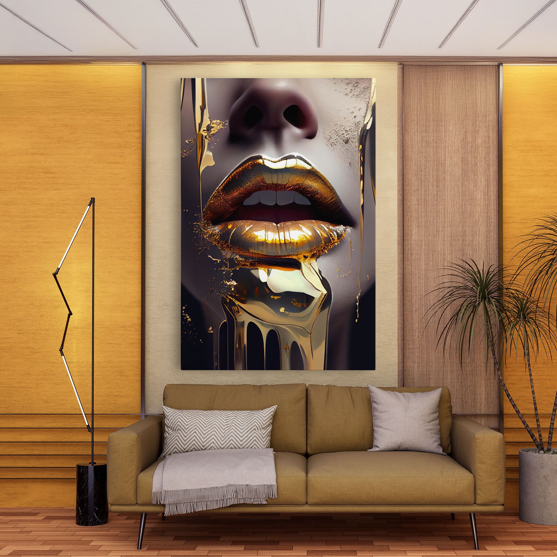 Glamorous Gold Lips mockup 9