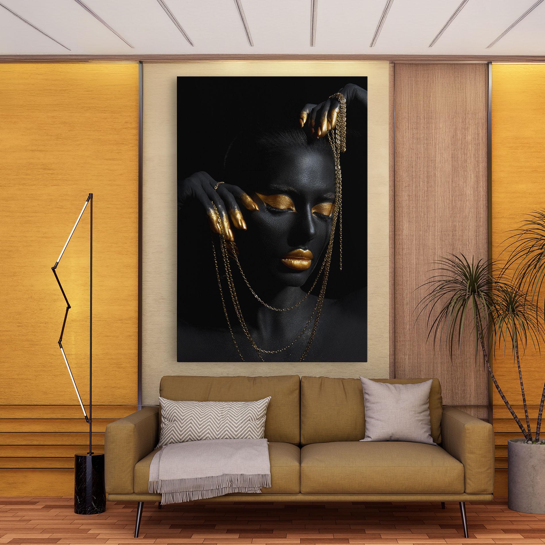 Tablou Canvas Gold Black Skin mockup 9