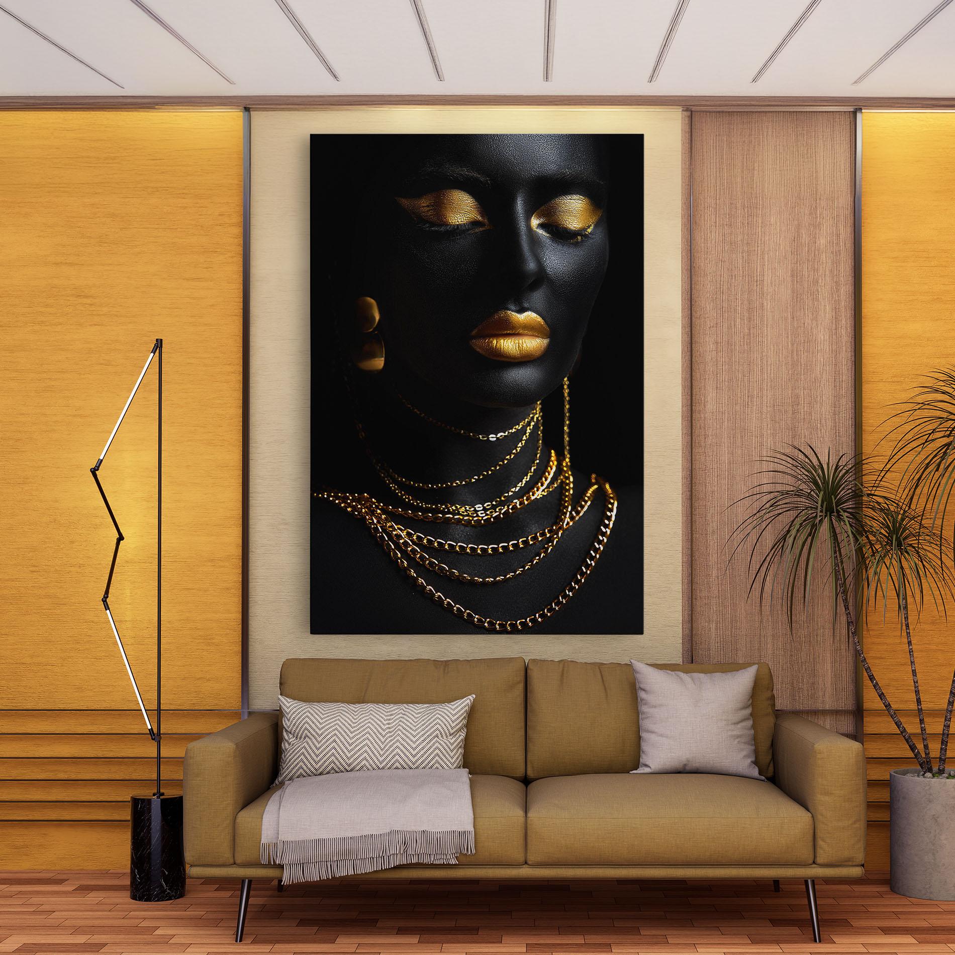 Tablou Canvas Gold Makeup Lips mockup 9