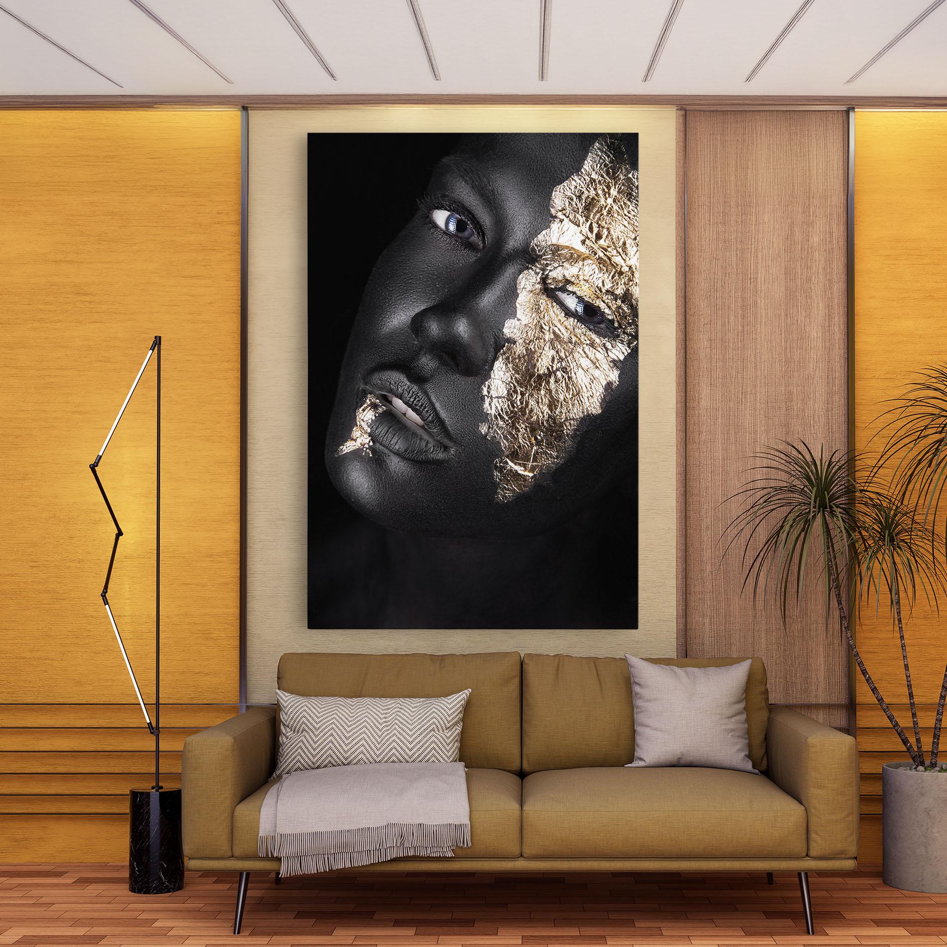 Tablou Canvas Grey Gold Makeup mockup 9