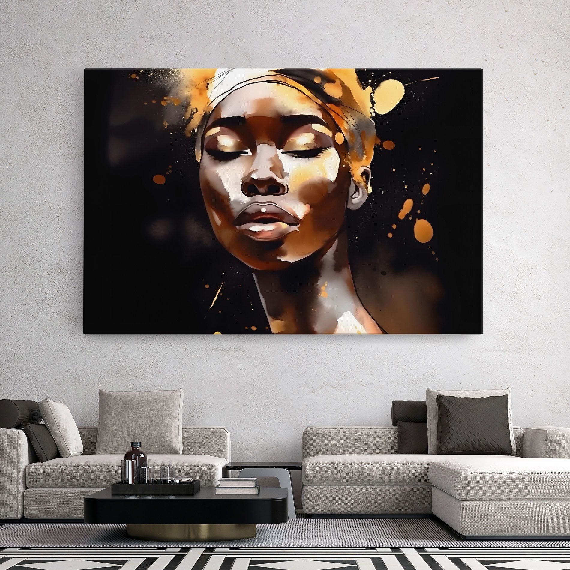 Abstract Gold Woman mockup 2