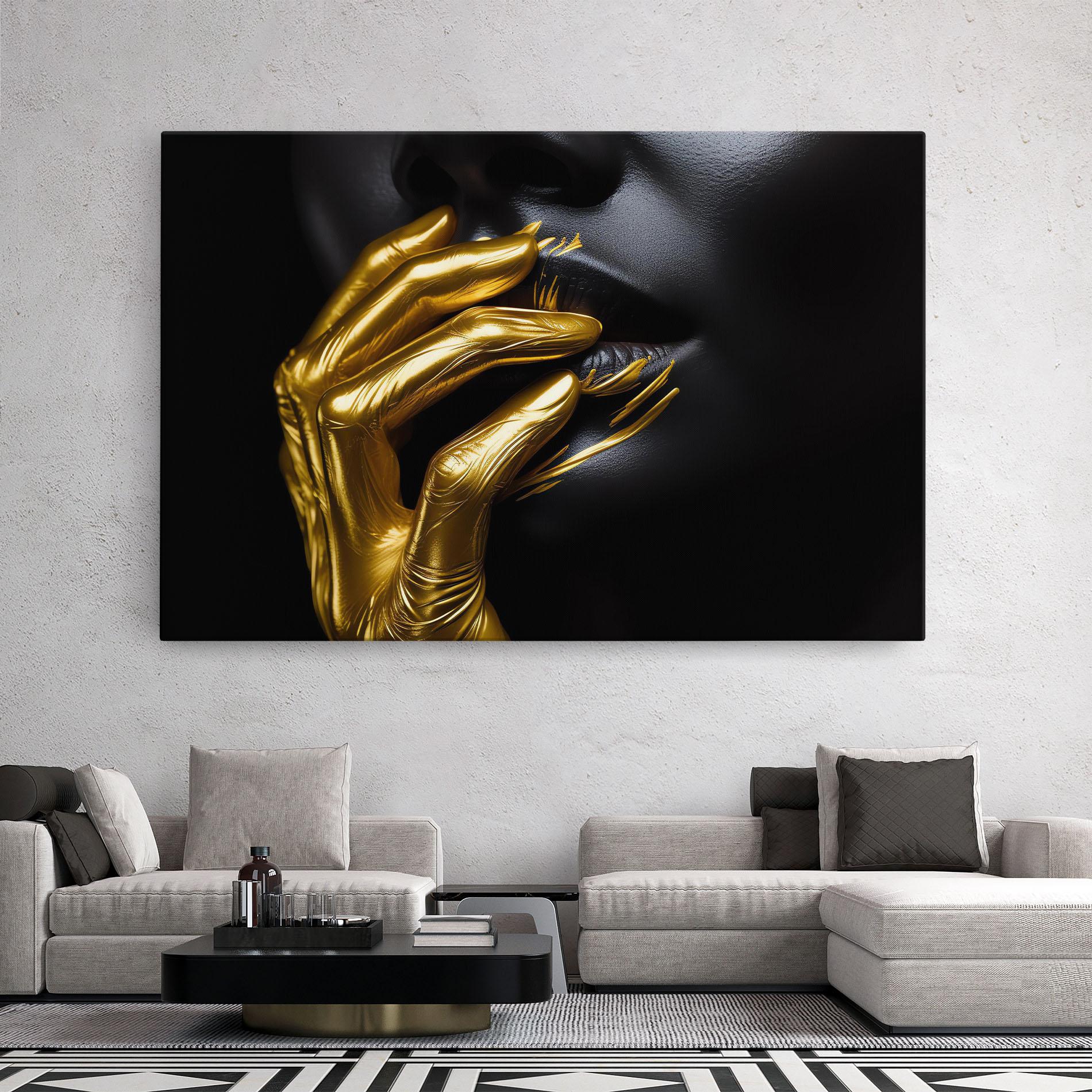 Tablou Canvas Gold Small Hand mockup 2