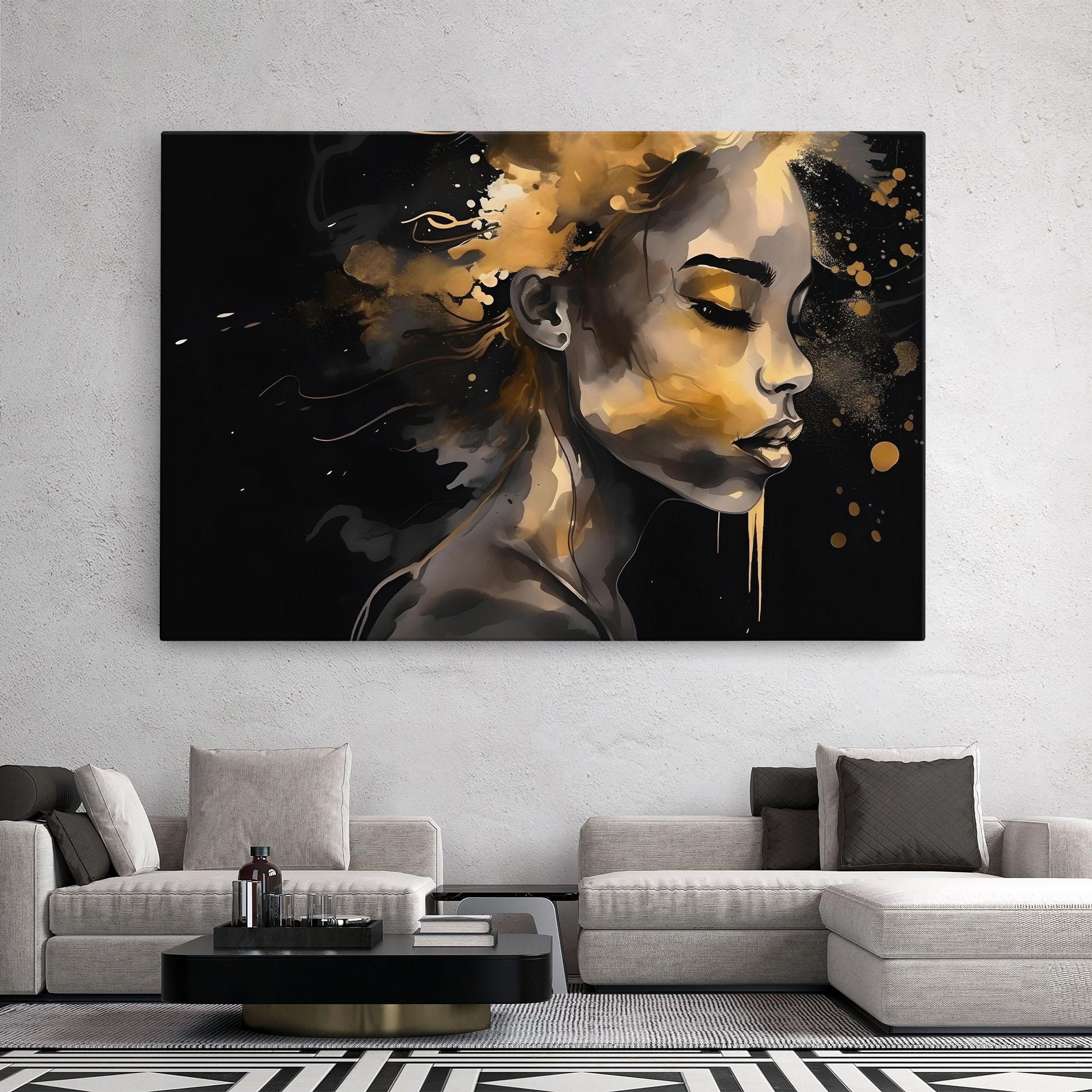 Tablou Canvas Gold Stylish Modern mockup 2