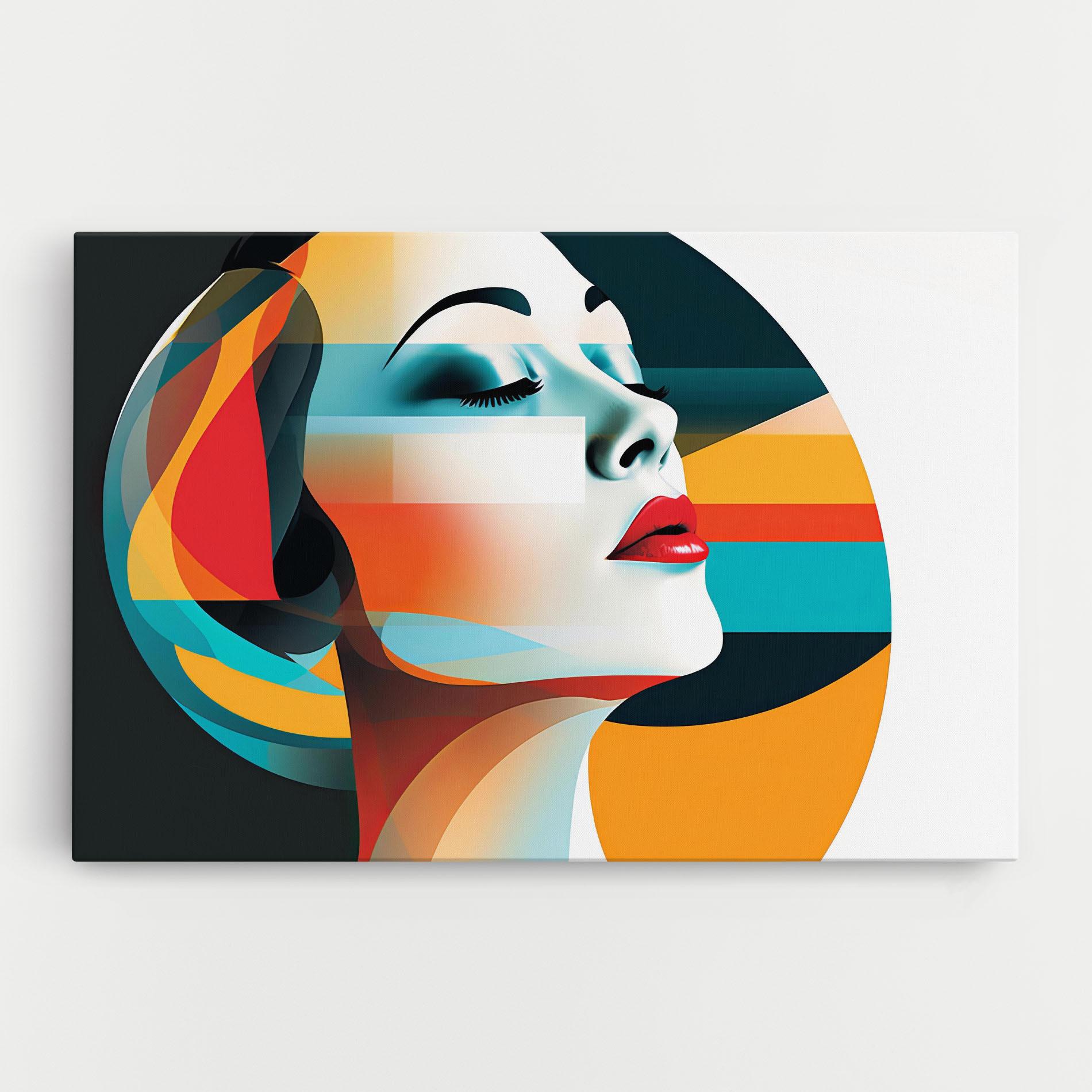 Tablou Canvas Blue Abstract Makeup mockup 0