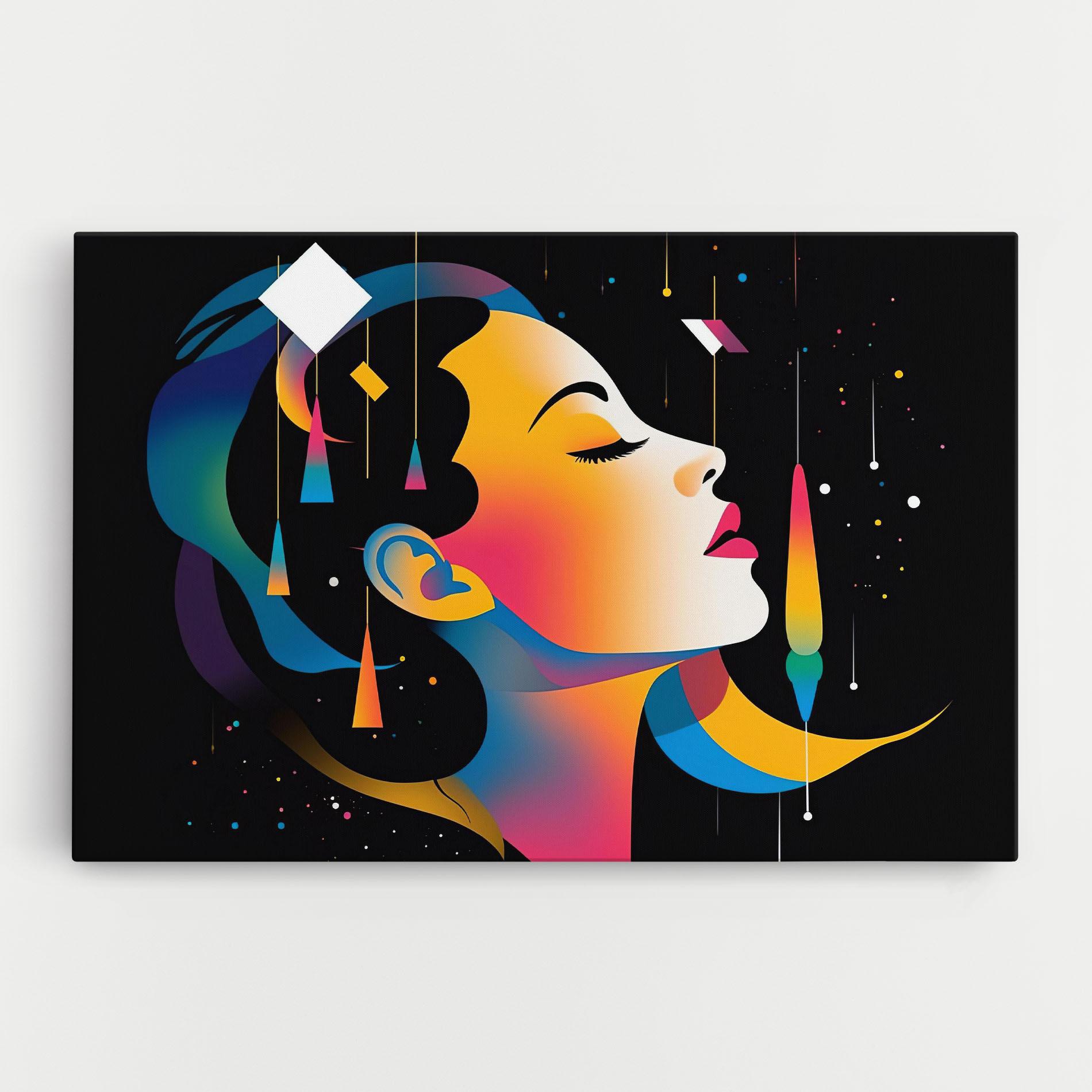 Tablou Canvas Dreamy Night Female mockup 0