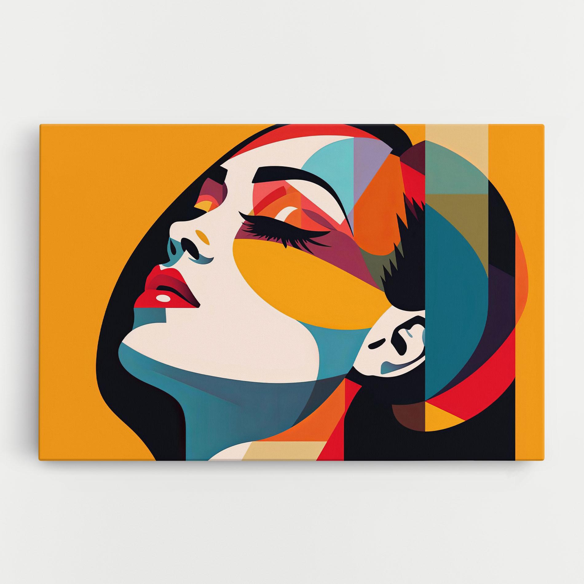 Tablou Canvas Dreamy Yellow Female mockup 0