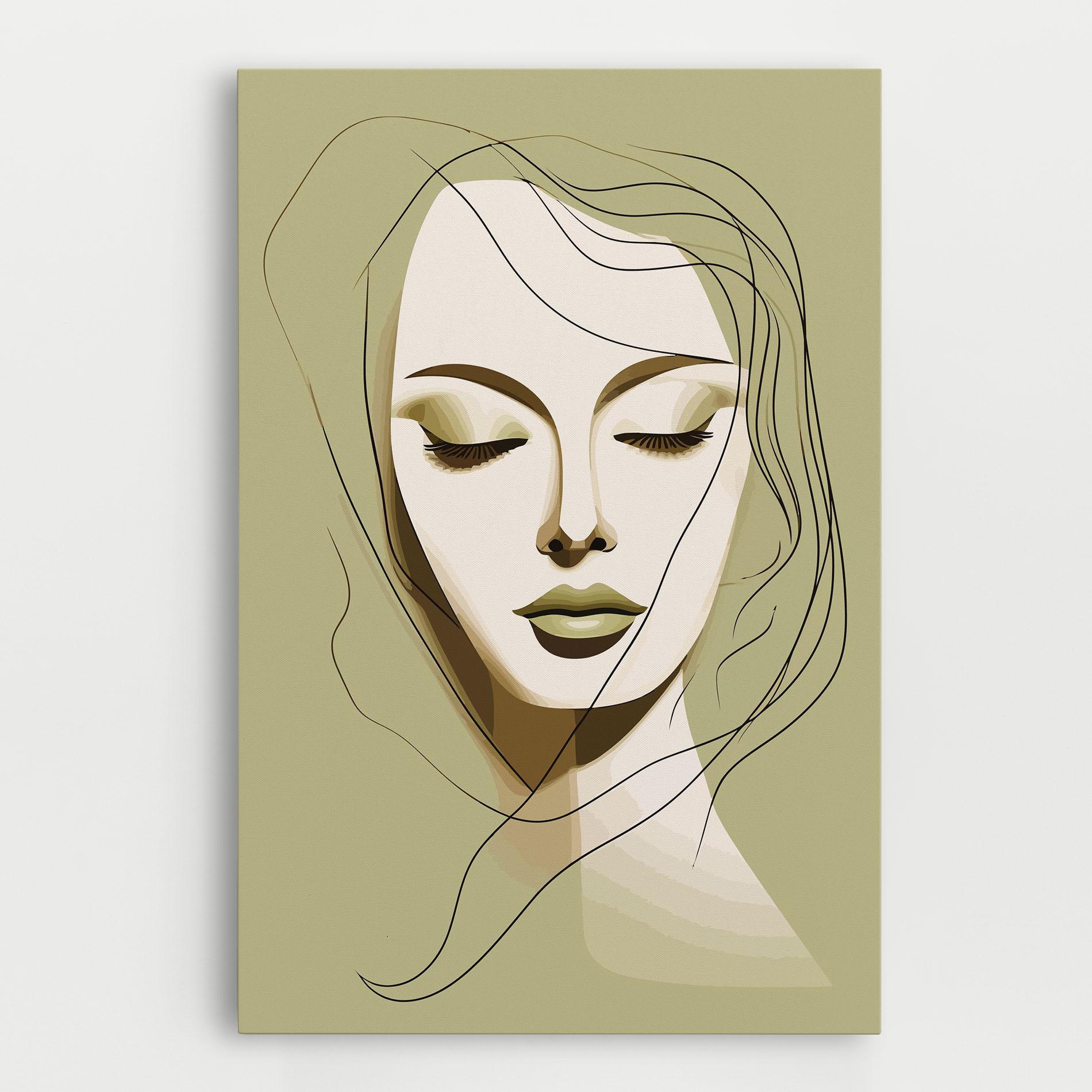 Tablou Canvas Cream Womans Face mockup 0