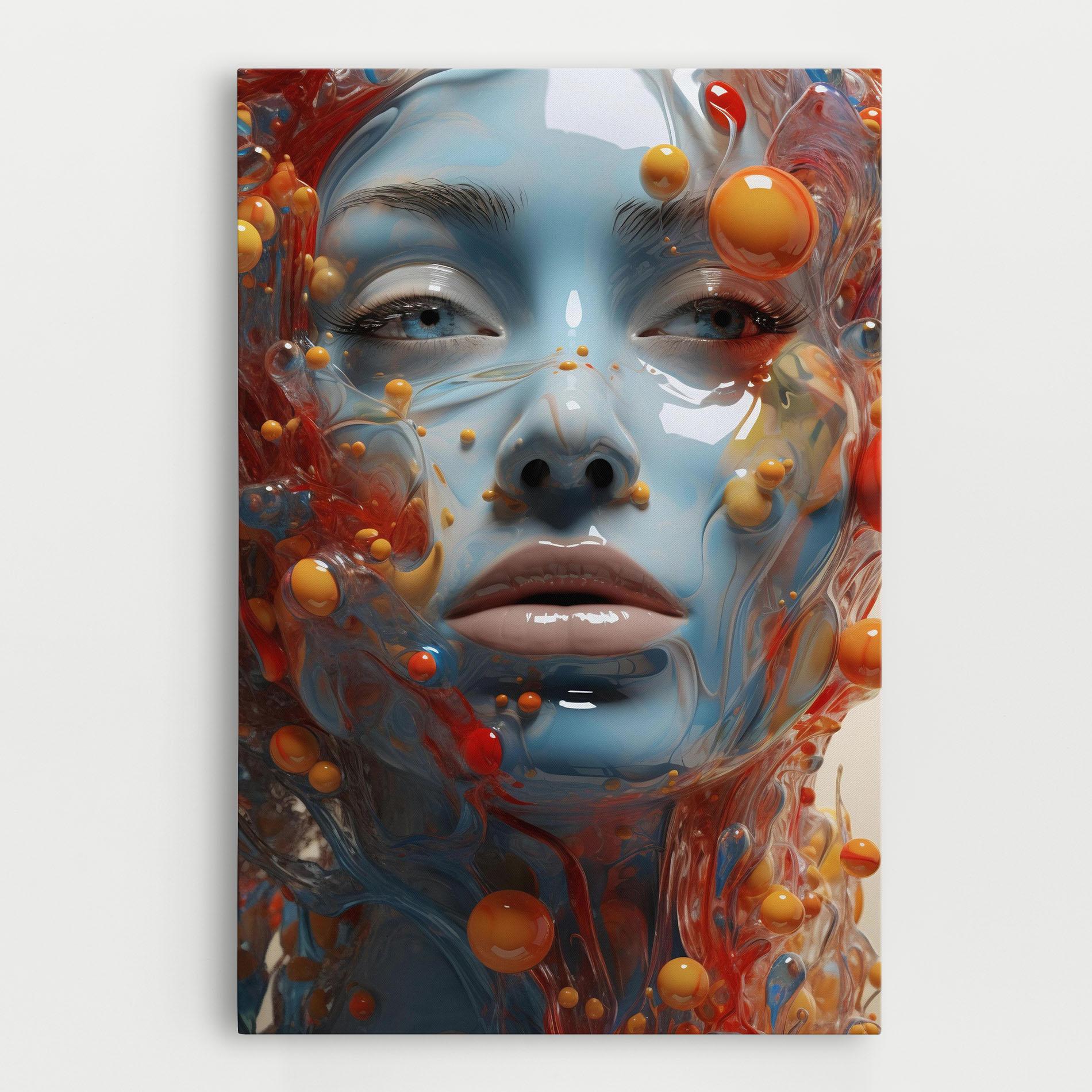 Tablou Canvas Pretty Blue Face mockup 0