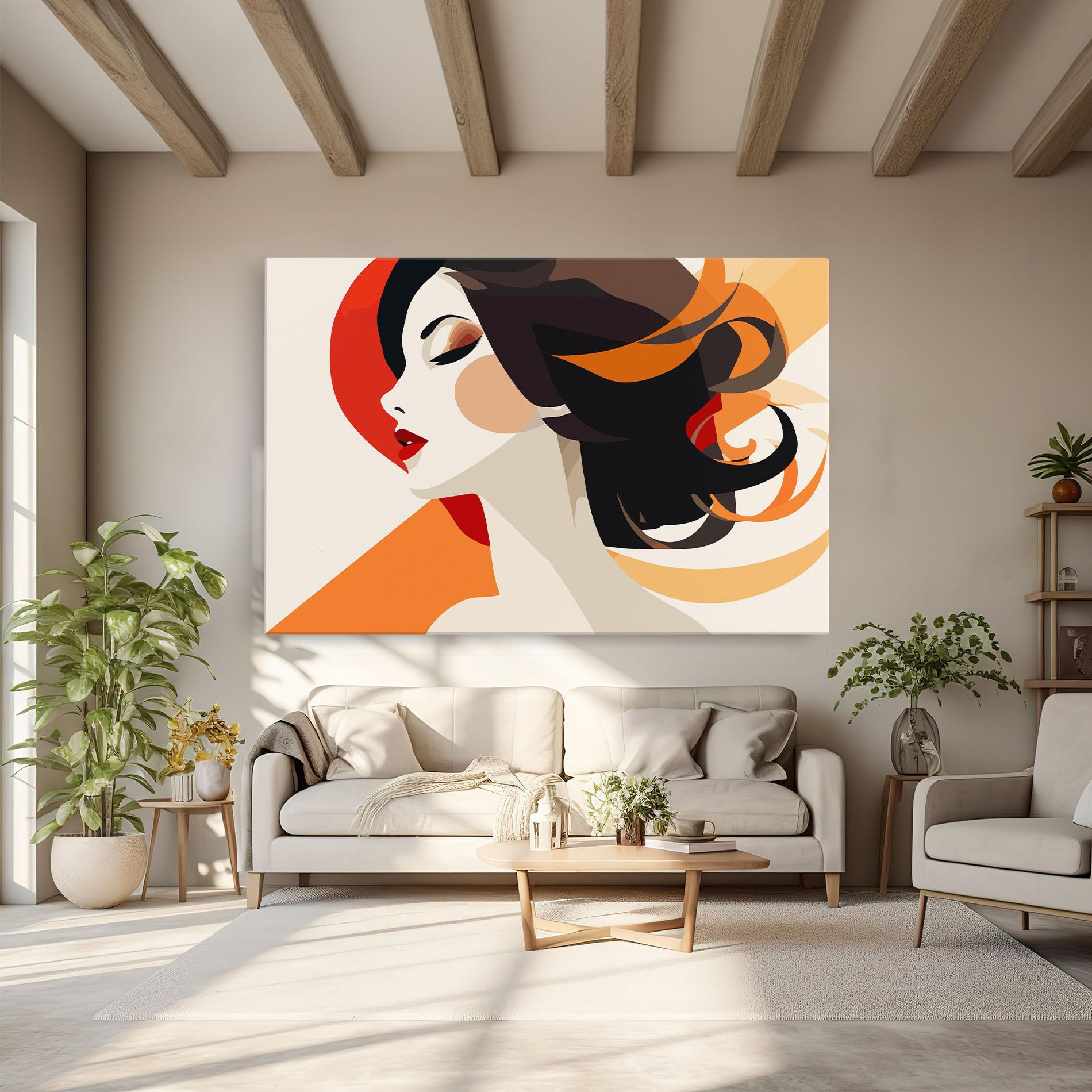 Tablou Canvas Abstract Autumn Woman mockup 6