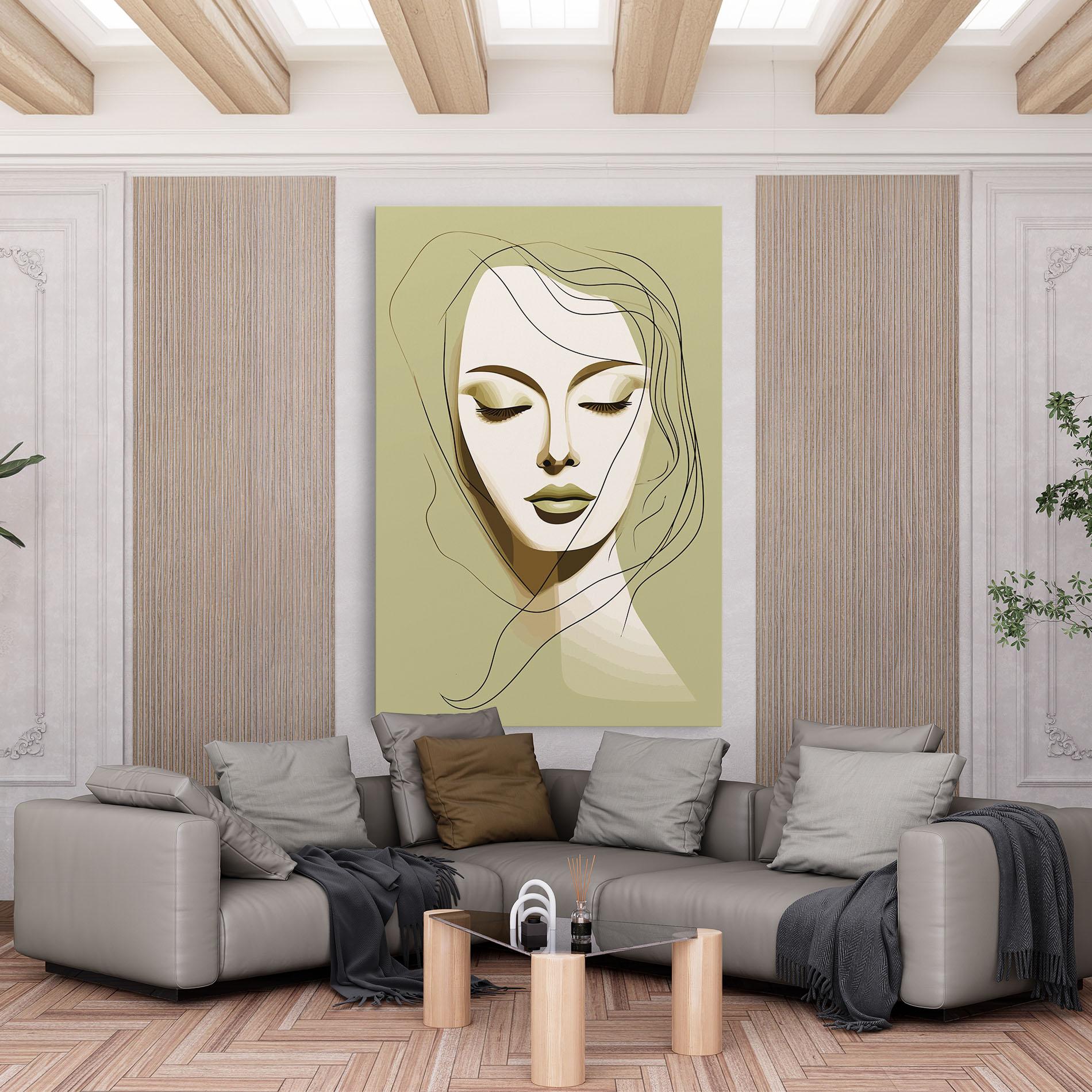 Tablou Canvas Cream Womans Face mockup 6