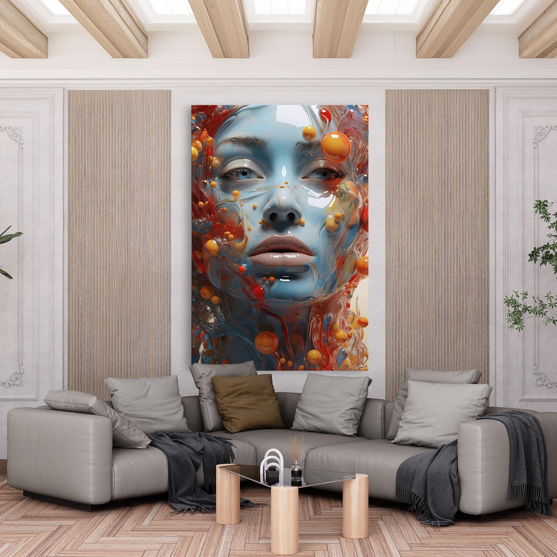 Tablou Canvas Pretty Blue Face mockup 6