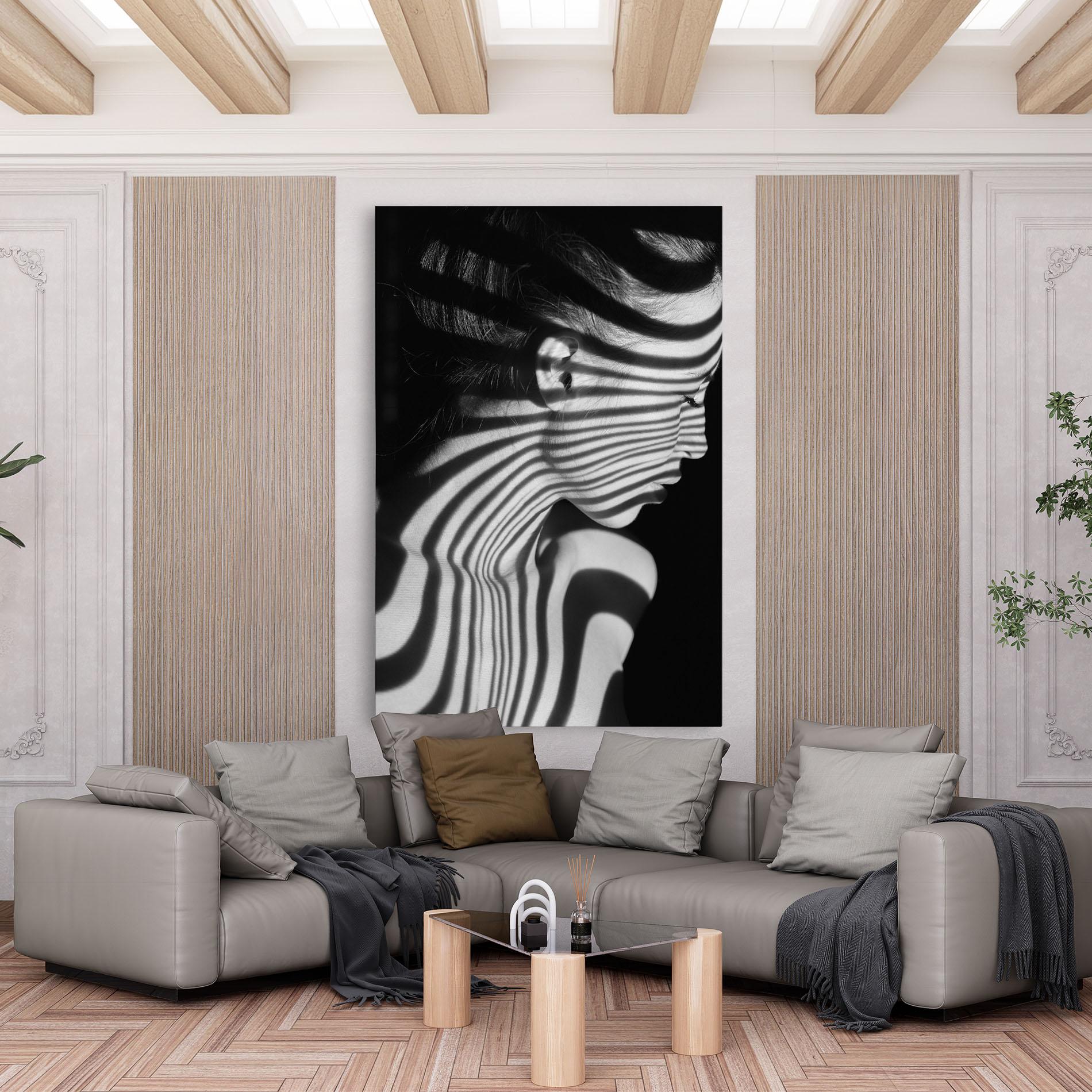 Tablou Canvas Zebra Stripes Woman mockup 6