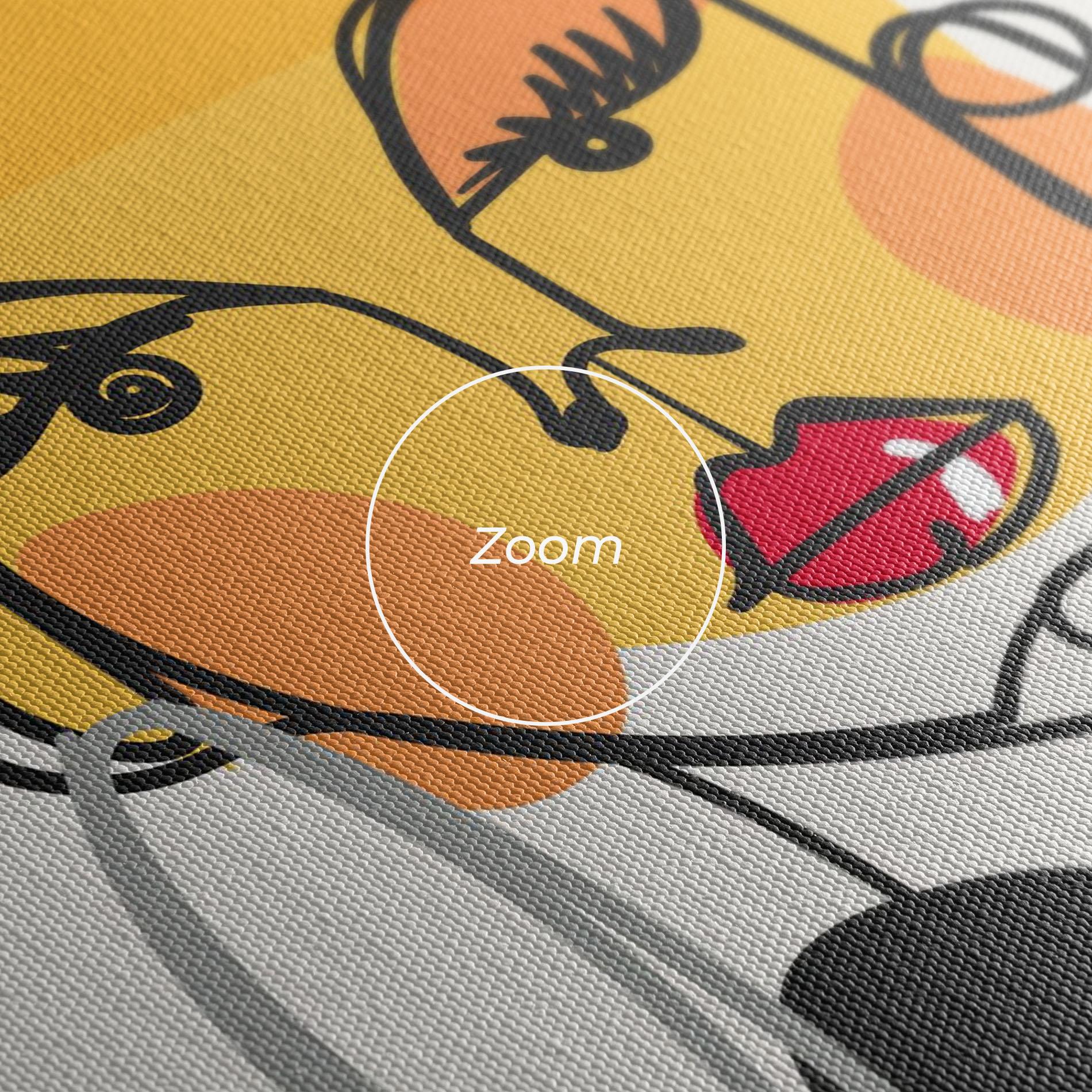 Tablou Canvas Abstract Blonde Face mockup 3