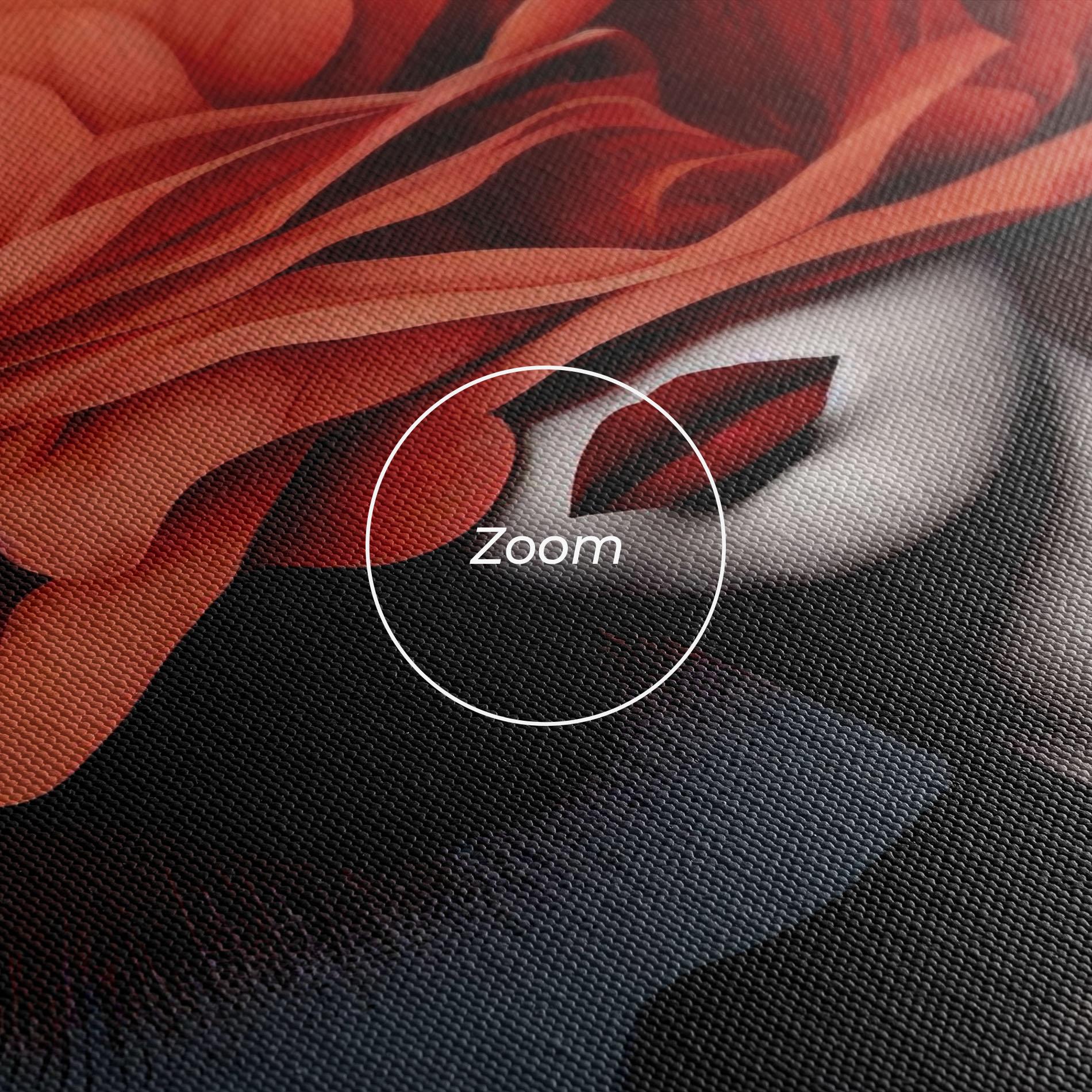 Tablou Canvas Red Flower Woman mockup 3