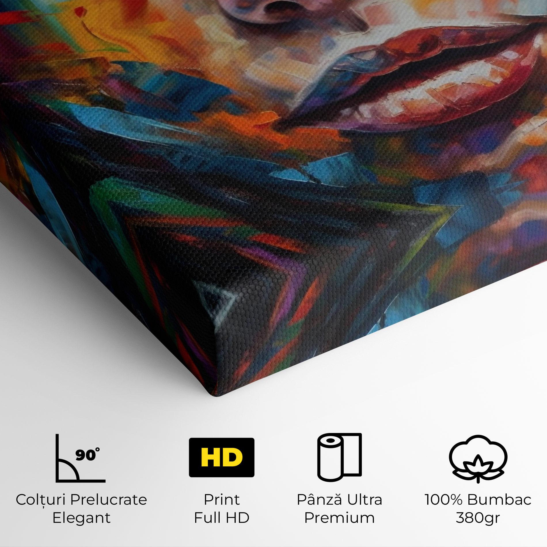 Tablou Canvas Vibrant Color Woman Paint mockup 4