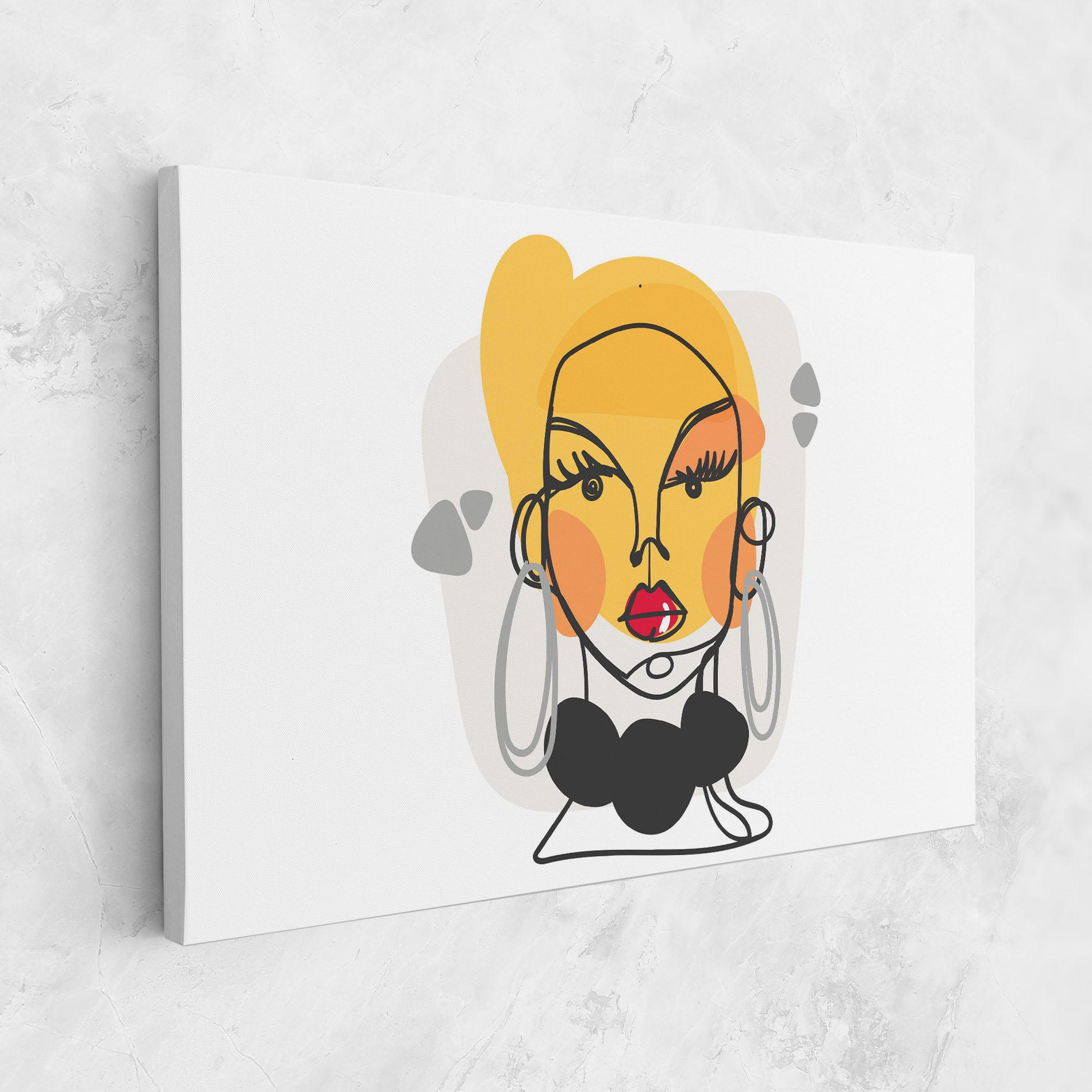 Tablou Canvas Abstract Blonde Face mockup 1