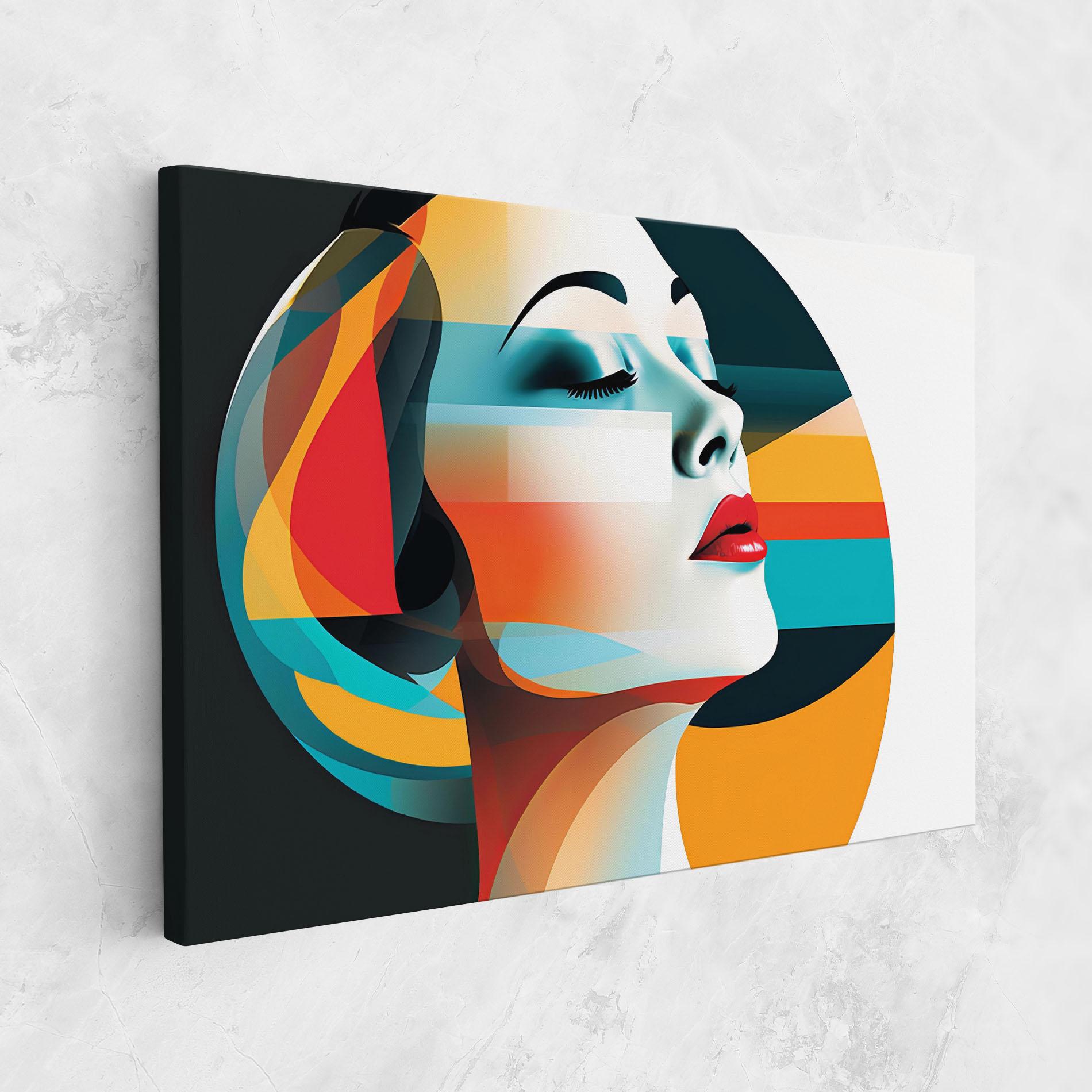 Tablou Canvas Blue Abstract Makeup mockup 1
