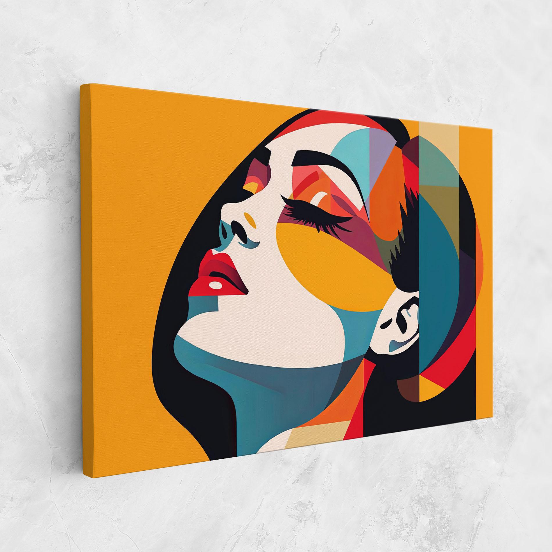 Tablou Canvas Dreamy Yellow Female mockup 1