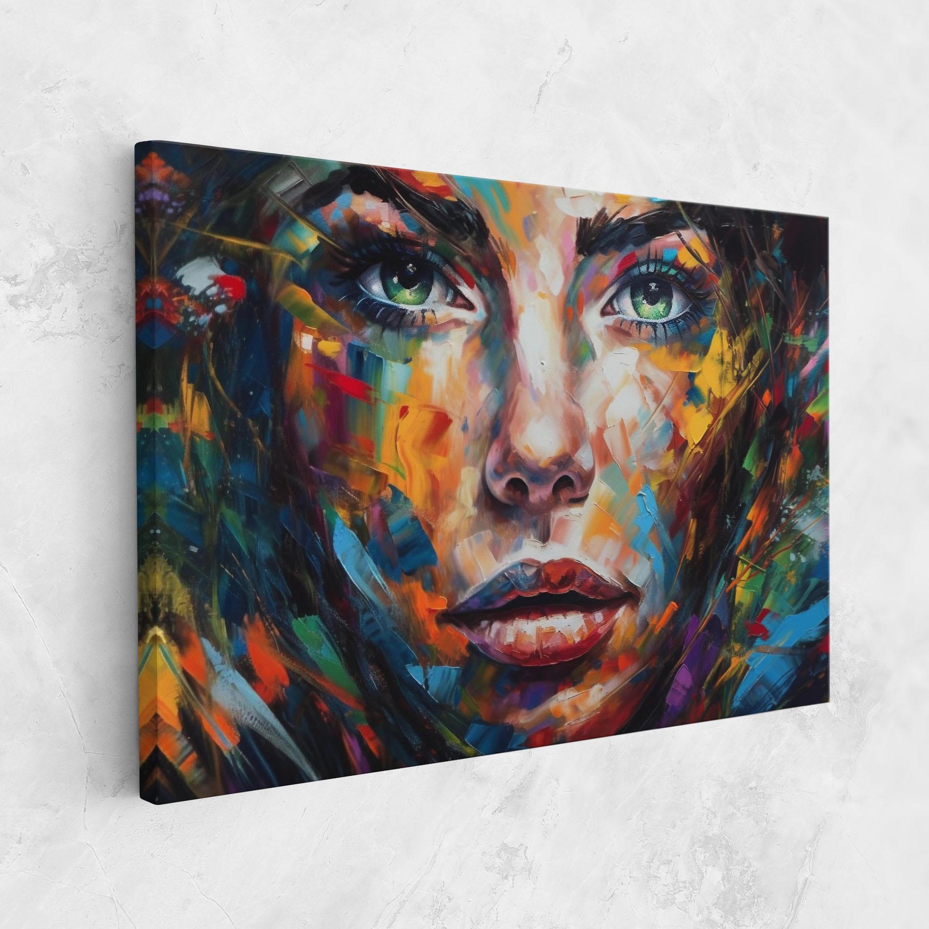 Tablou Canvas Vibrant Color Woman Paint mockup 1
