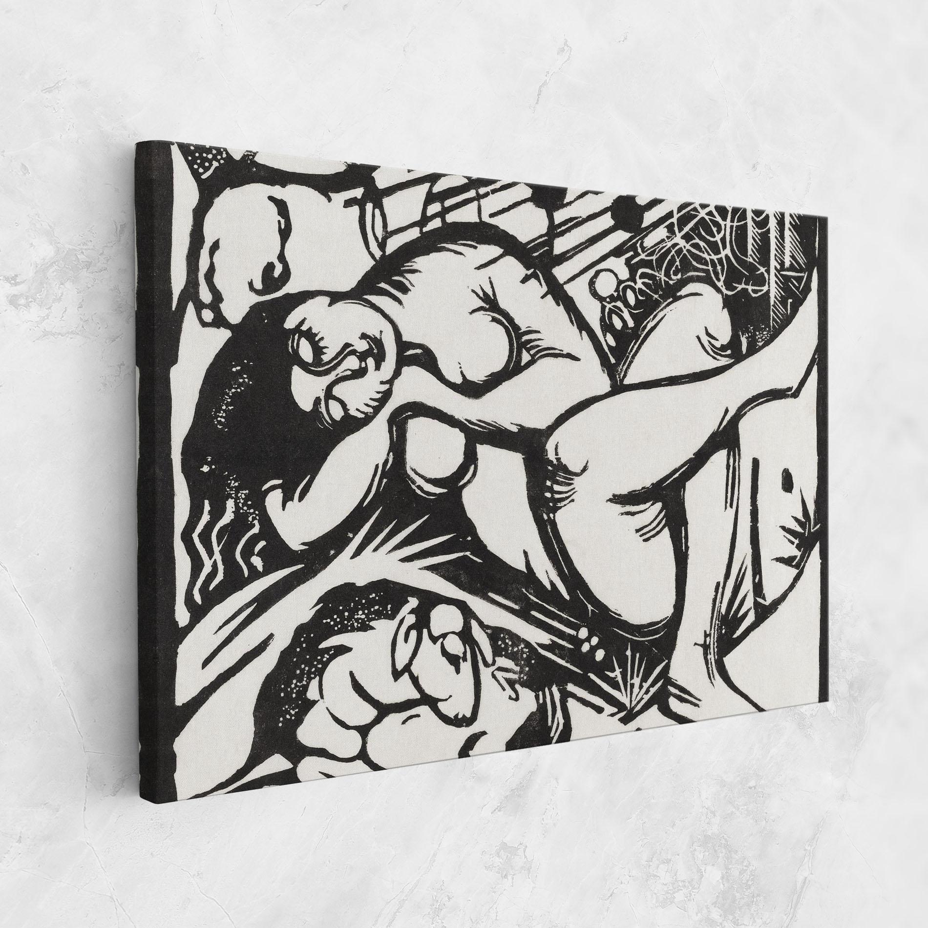 Tablou Canvas Woman Drawing mockup 1