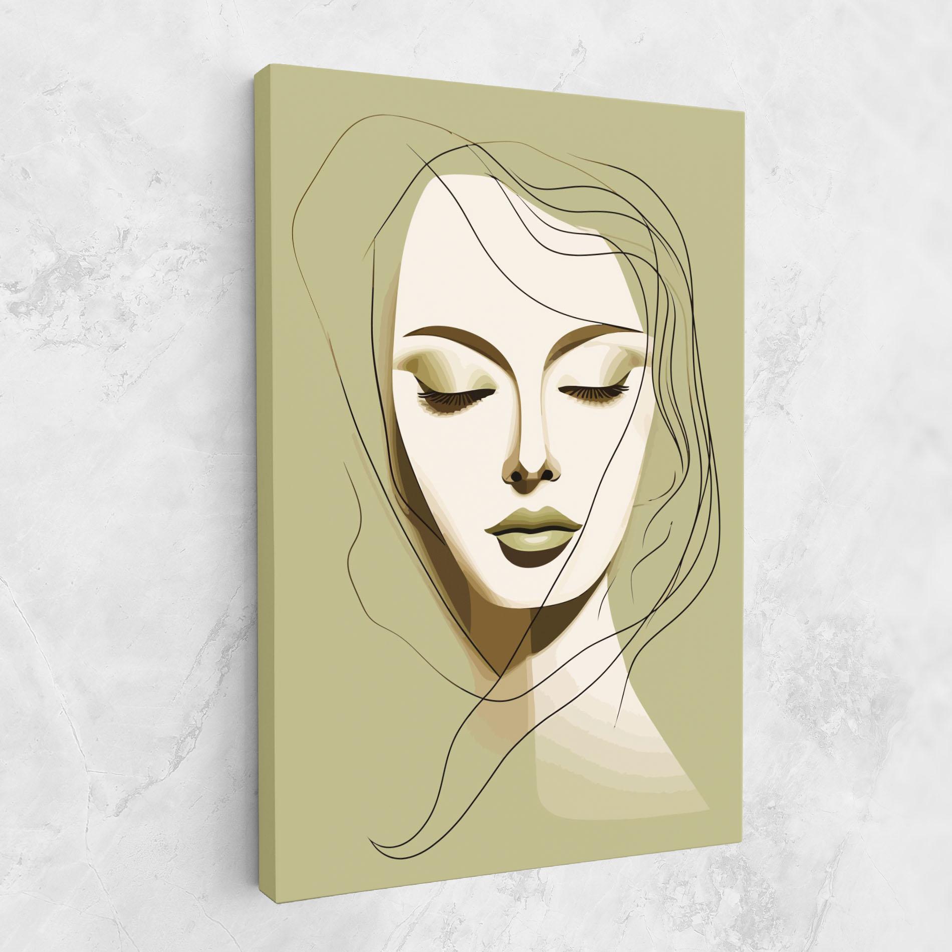Tablou Canvas Cream Womans Face mockup 1