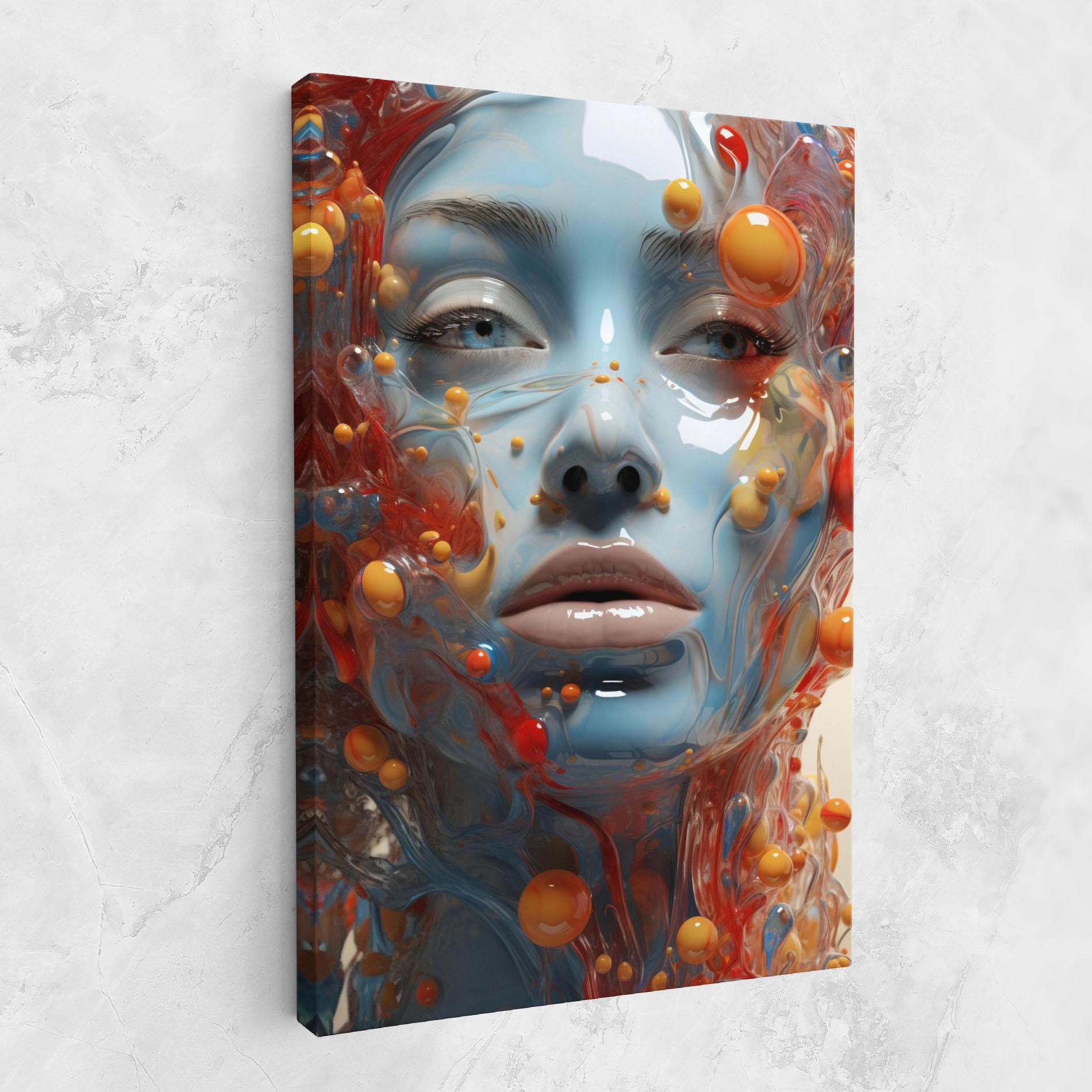 Tablou Canvas Pretty Blue Face mockup 1