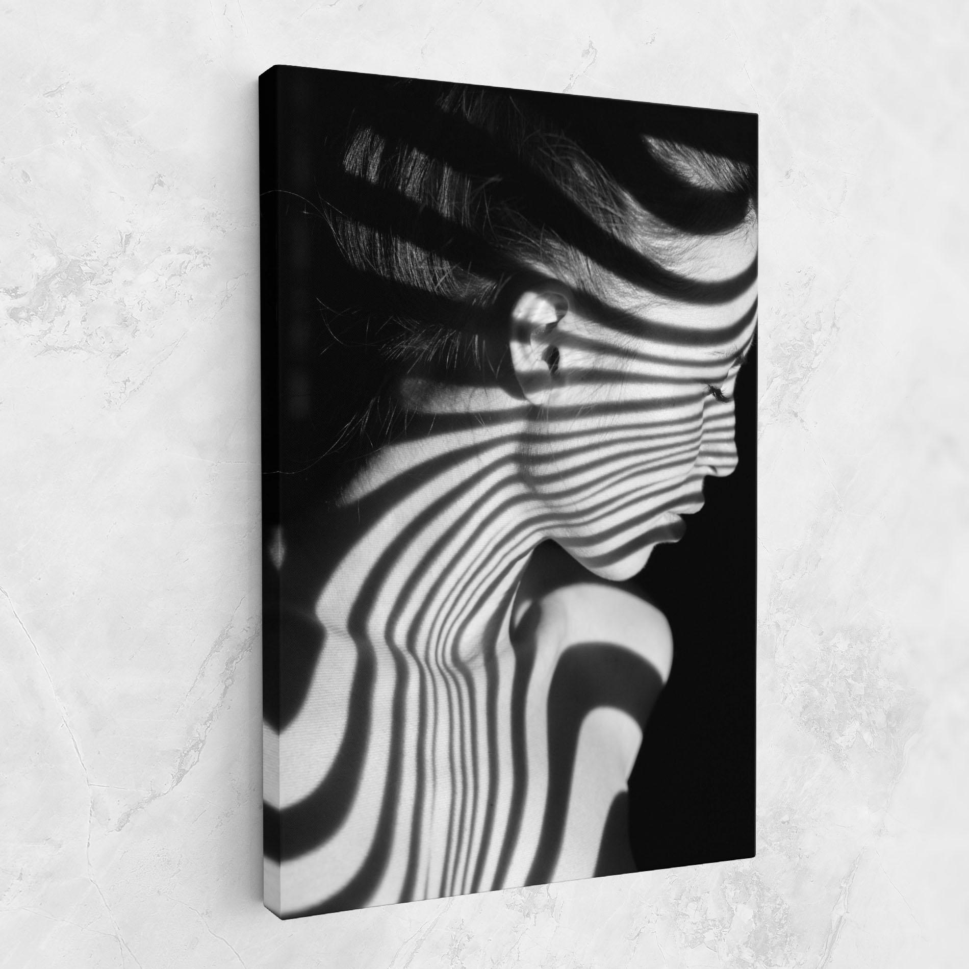 Tablou Canvas Zebra Stripes Woman mockup 1