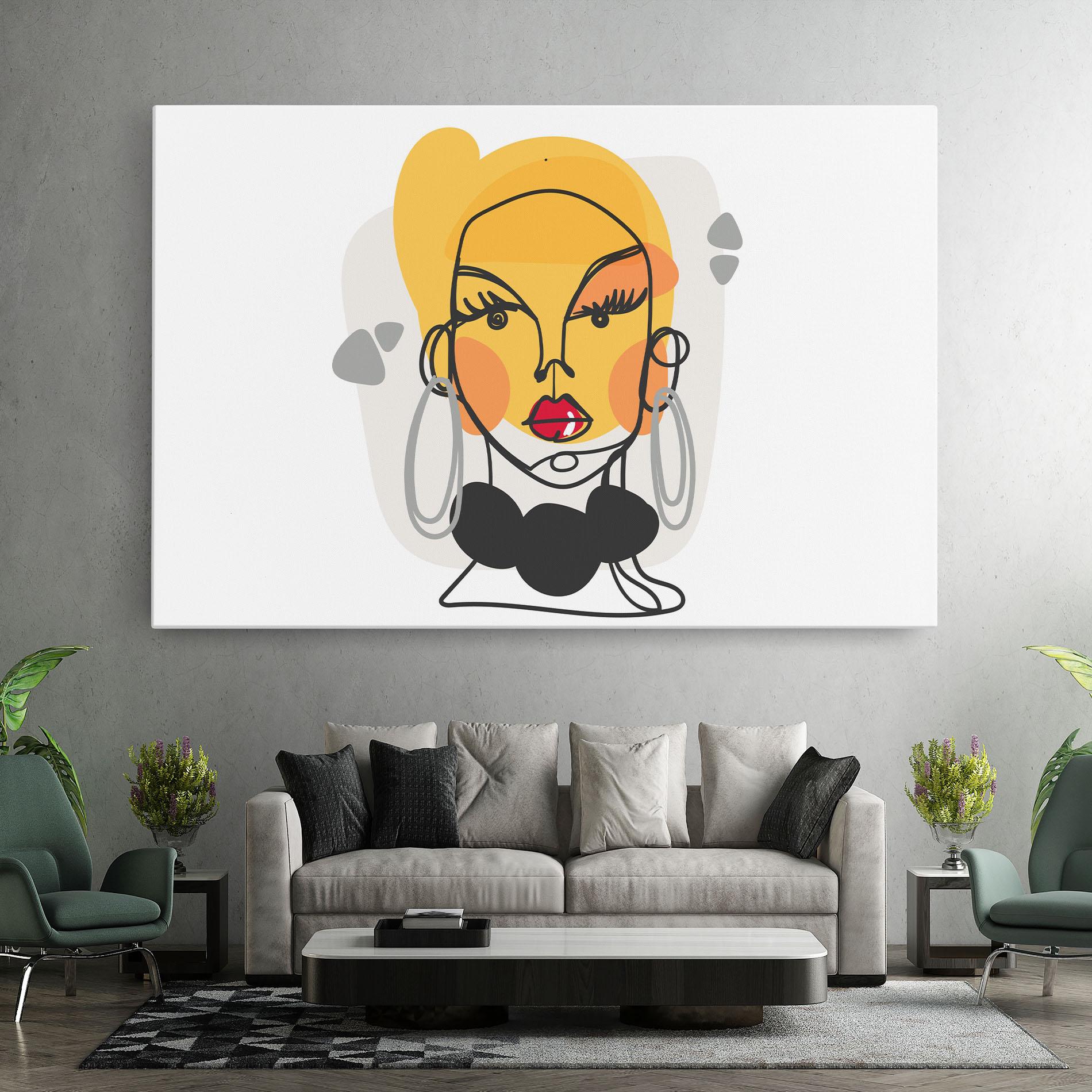 Tablou Canvas Abstract Blonde Face mockup 7