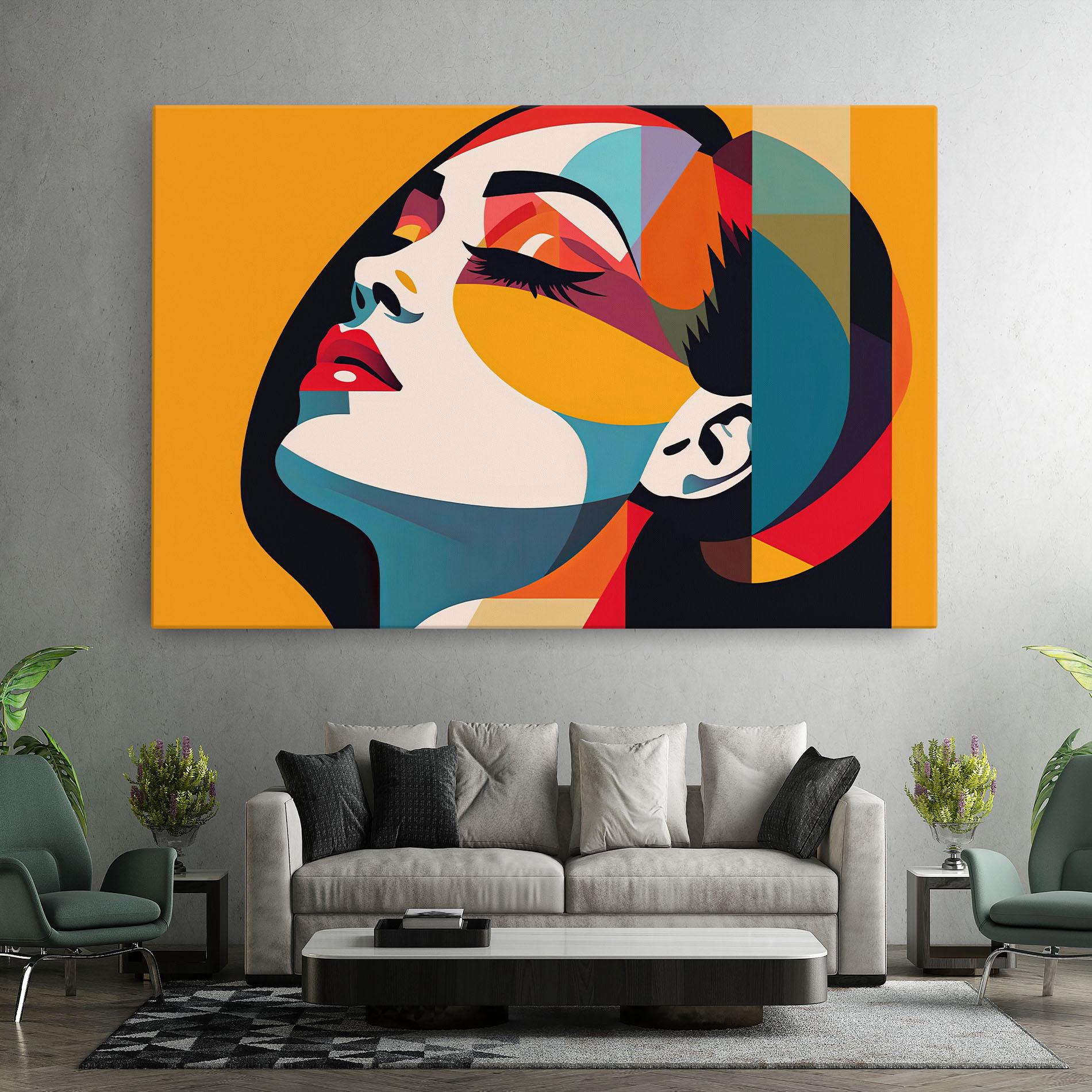 Tablou Canvas Dreamy Yellow Female mockup 7