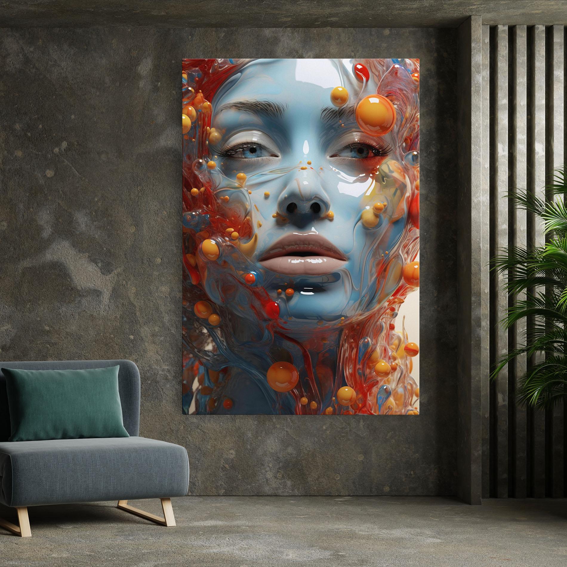 Tablou Canvas Pretty Blue Face mockup 7