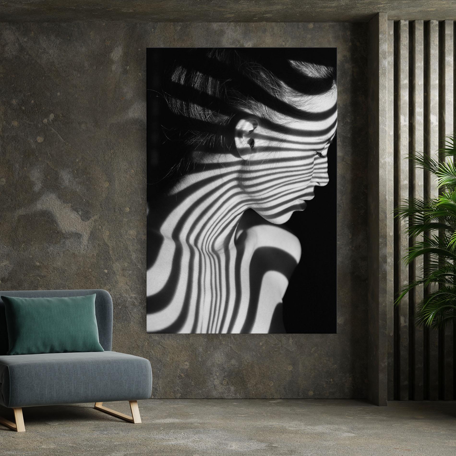 Tablou Canvas Zebra Stripes Woman mockup 7