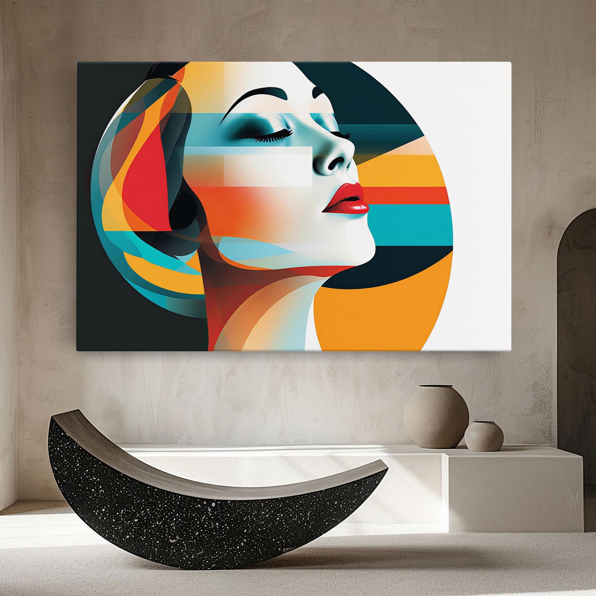 Tablou Canvas Blue Abstract Makeup mockup 8