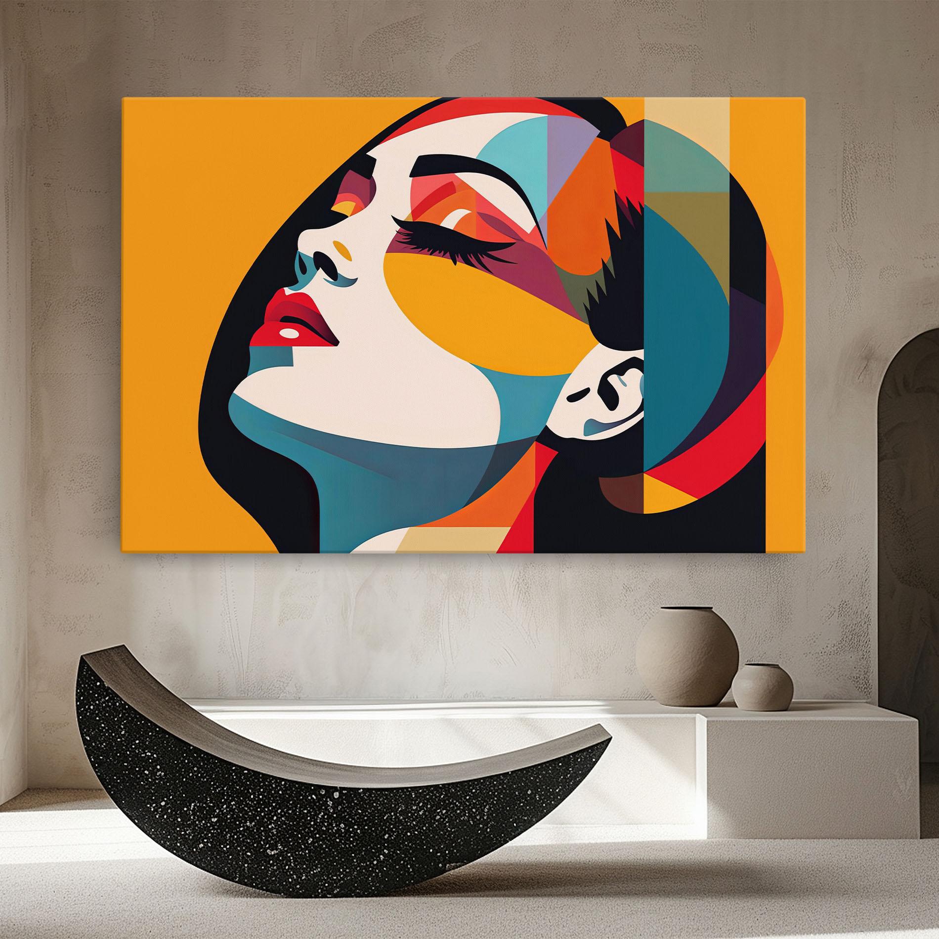 Tablou Canvas Dreamy Yellow Female mockup 8