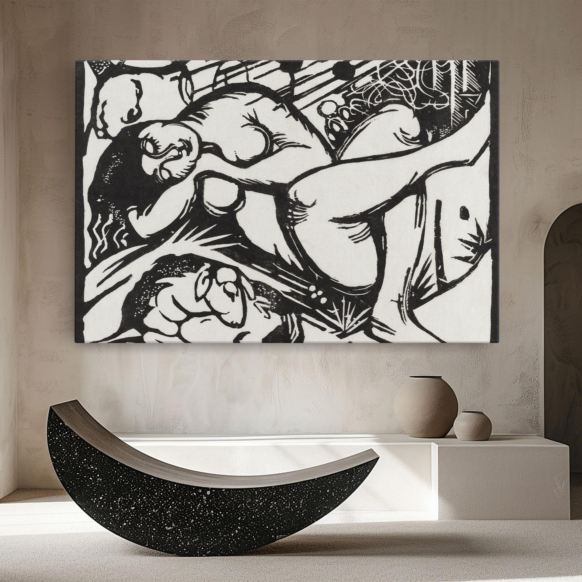 Tablou Canvas Woman Drawing mockup 8