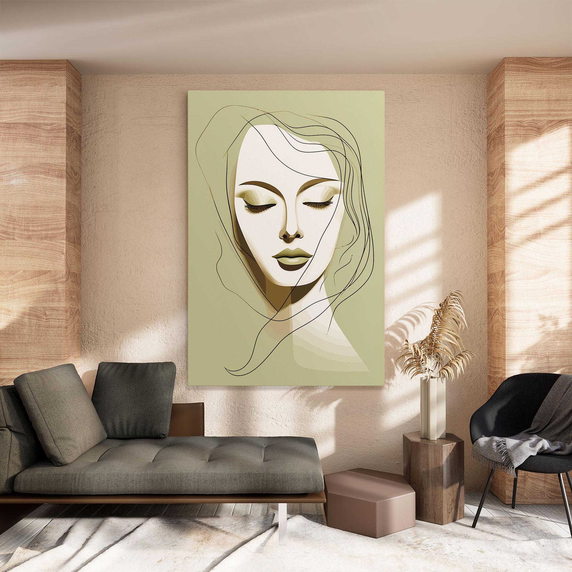 Tablou Canvas Cream Womans Face mockup 8