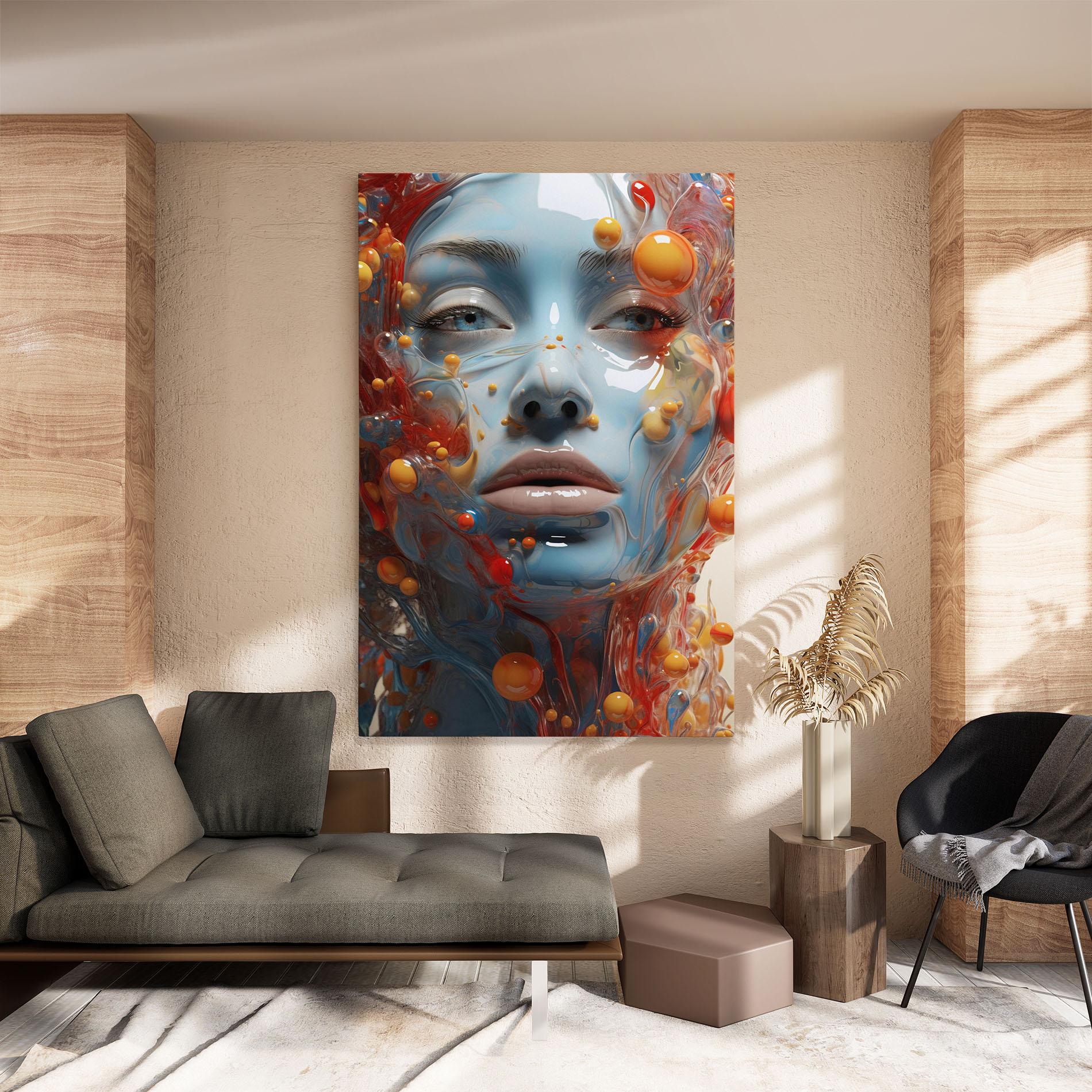 Tablou Canvas Pretty Blue Face mockup 8