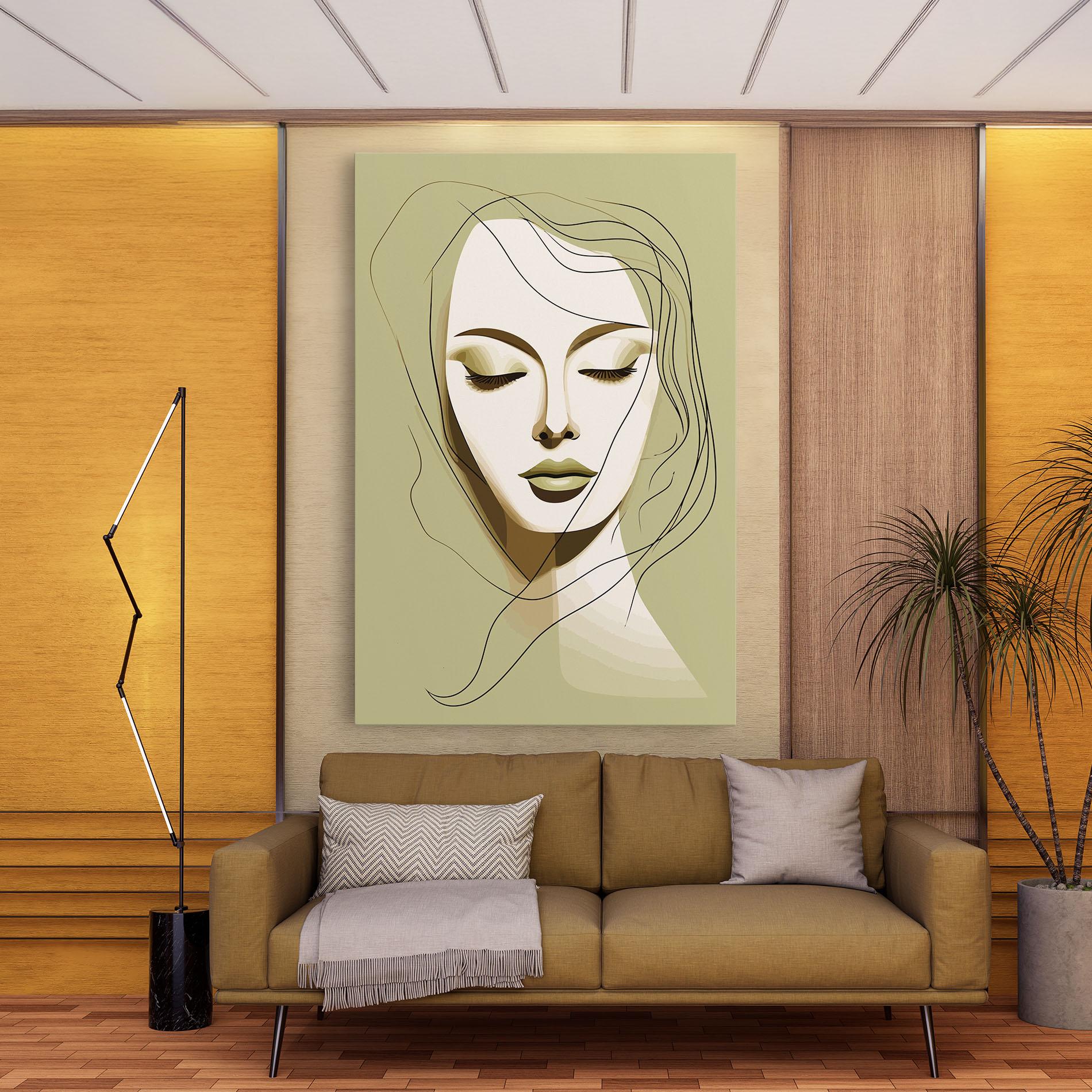 Tablou Canvas Cream Womans Face mockup 9