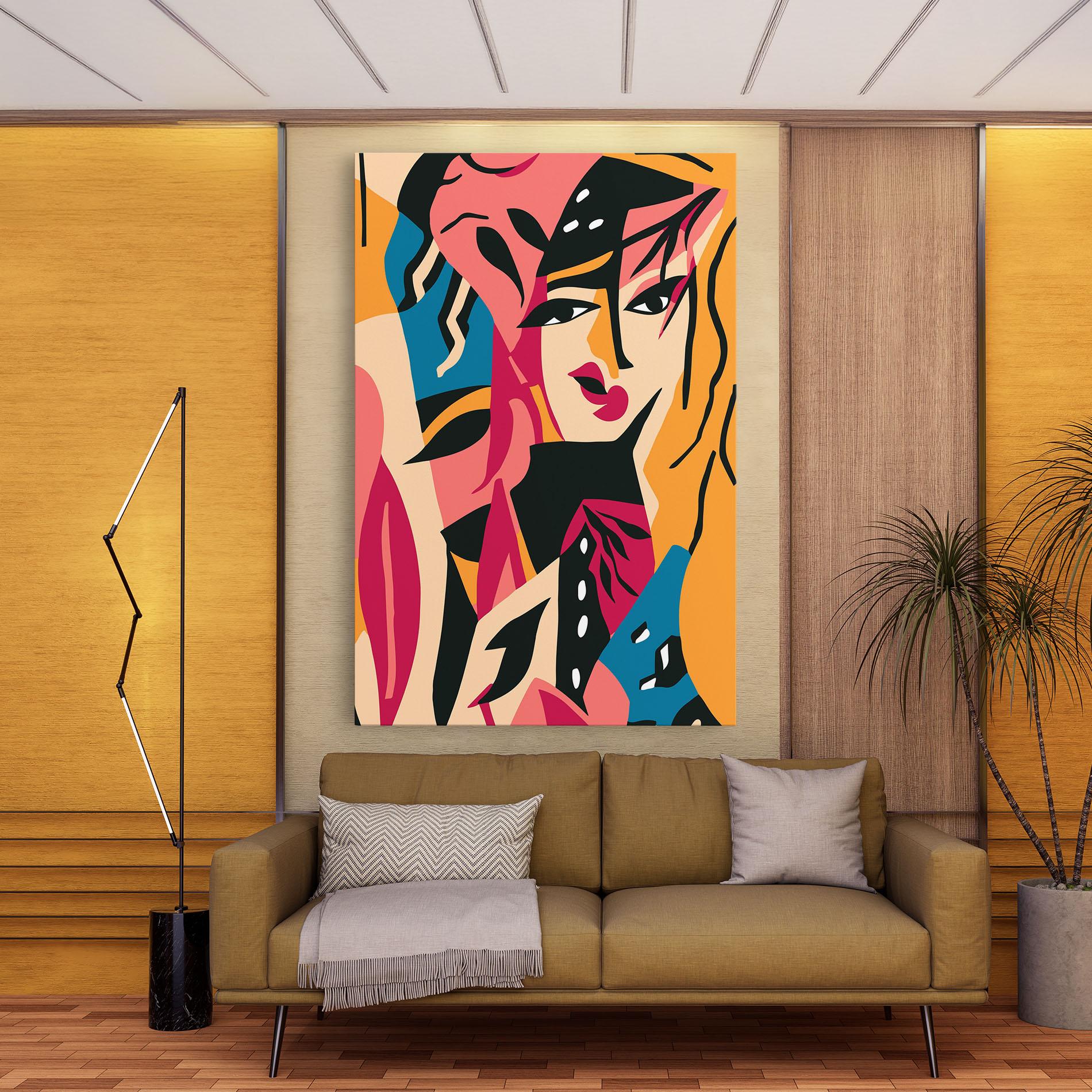 Tablou Canvas Crowd Face mockup 9