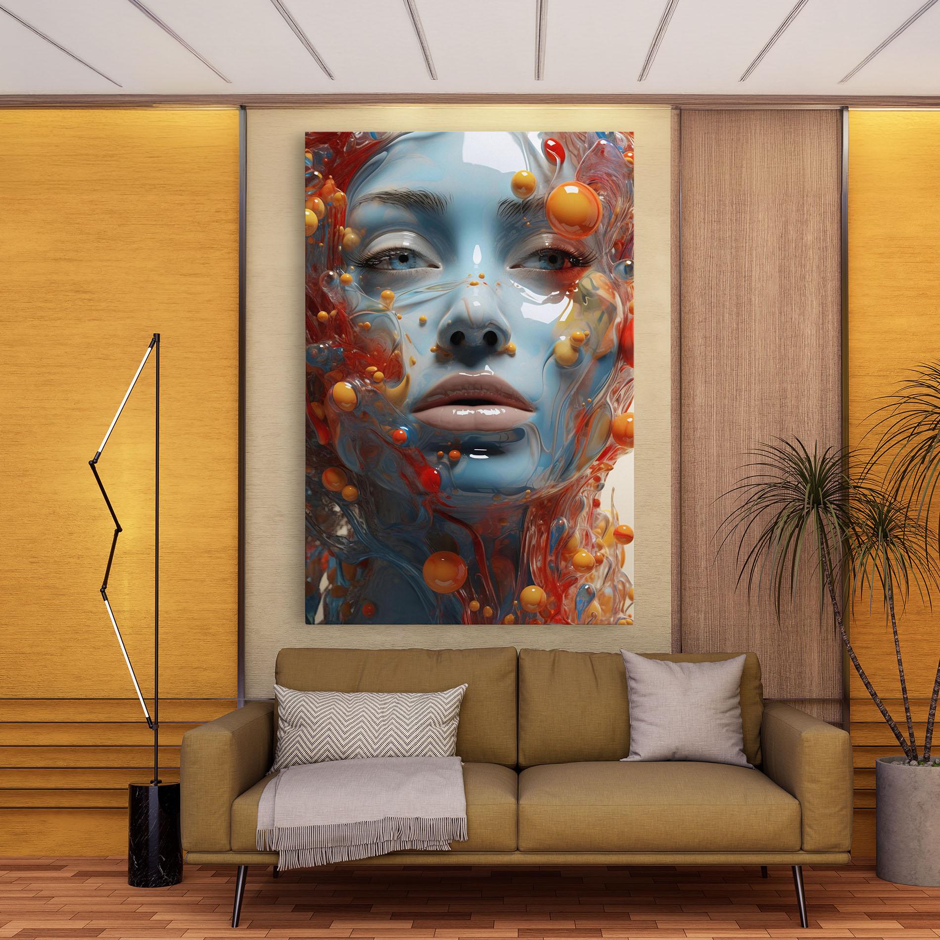 Tablou Canvas Pretty Blue Face mockup 9