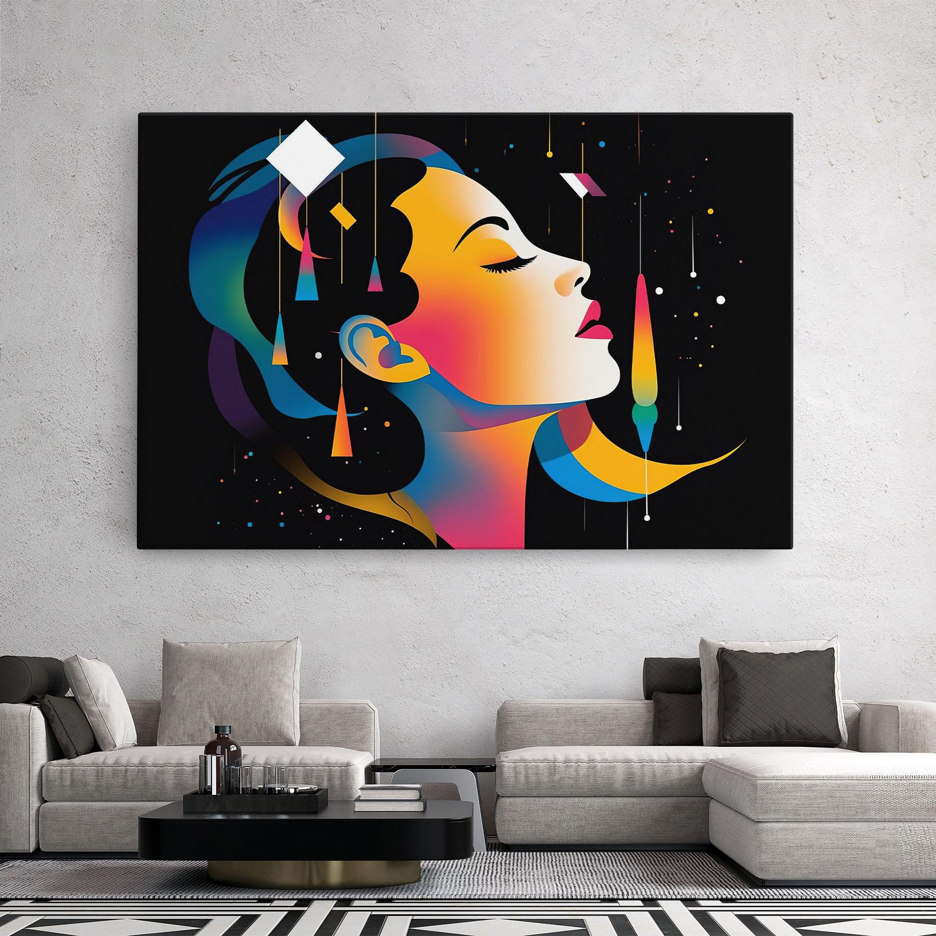 Tablou Canvas Dreamy Night Female mockup 2