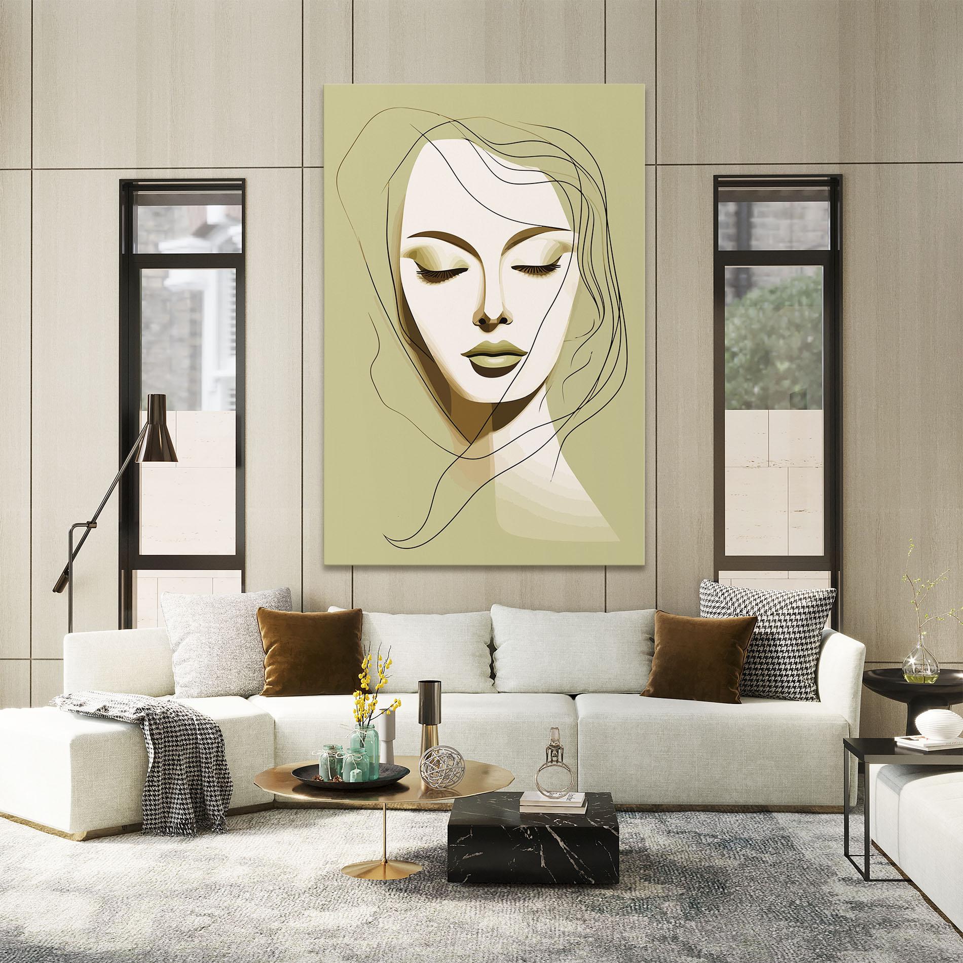 Tablou Canvas Cream Womans Face mockup 2