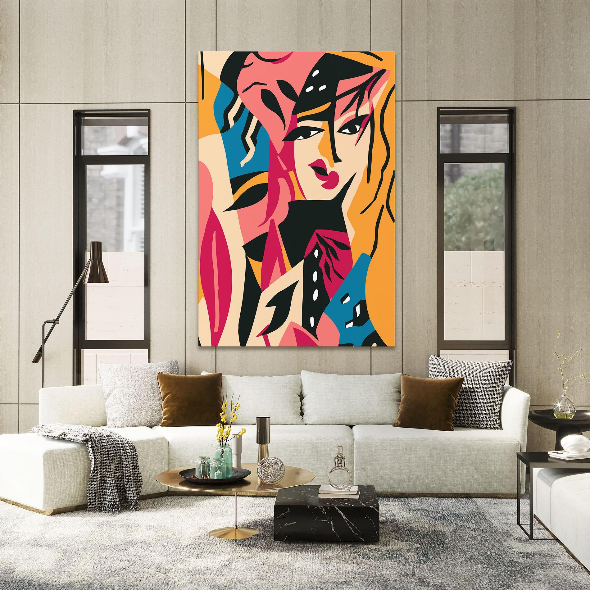 Tablou Canvas Crowd Face mockup 2