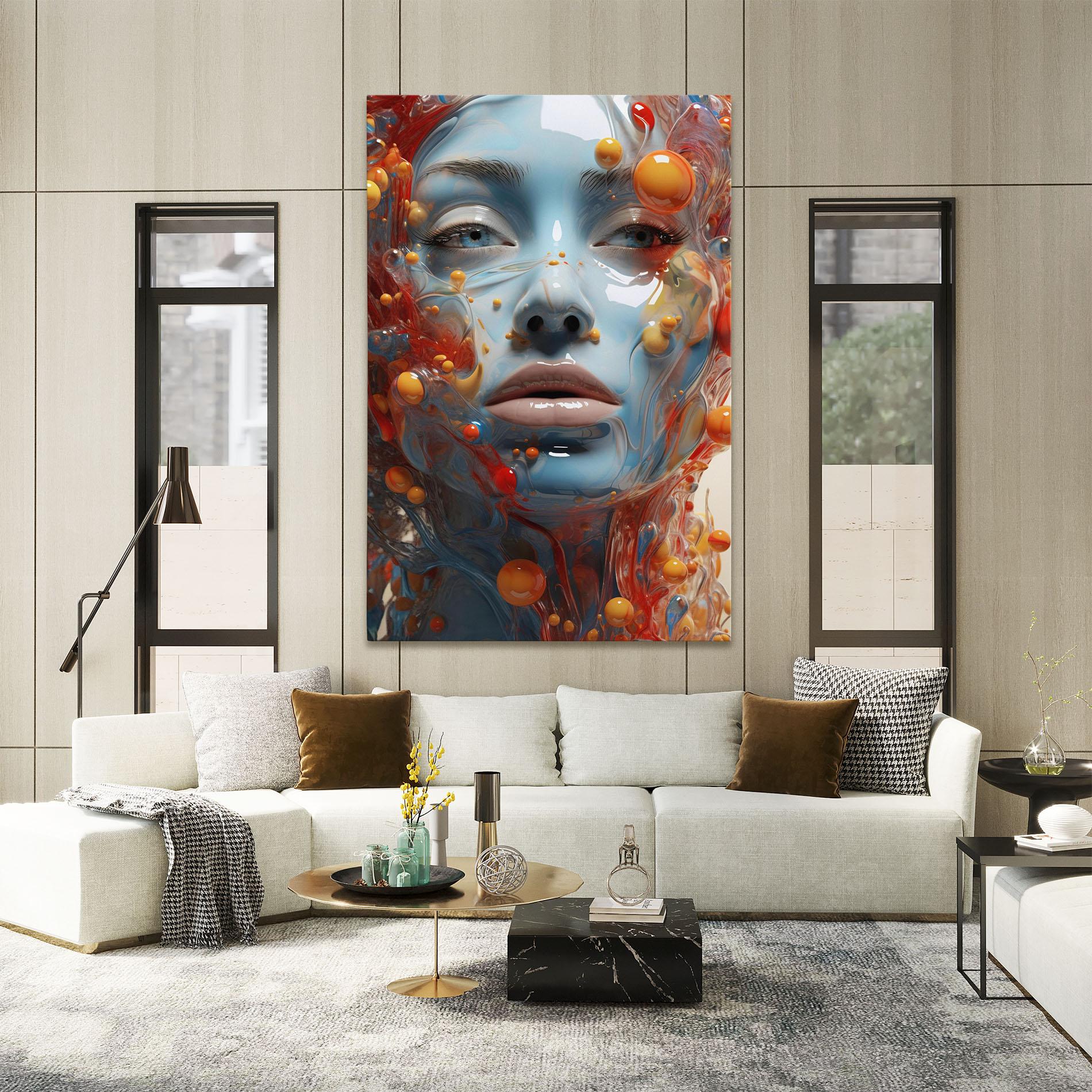 Tablou Canvas Pretty Blue Face mockup 2