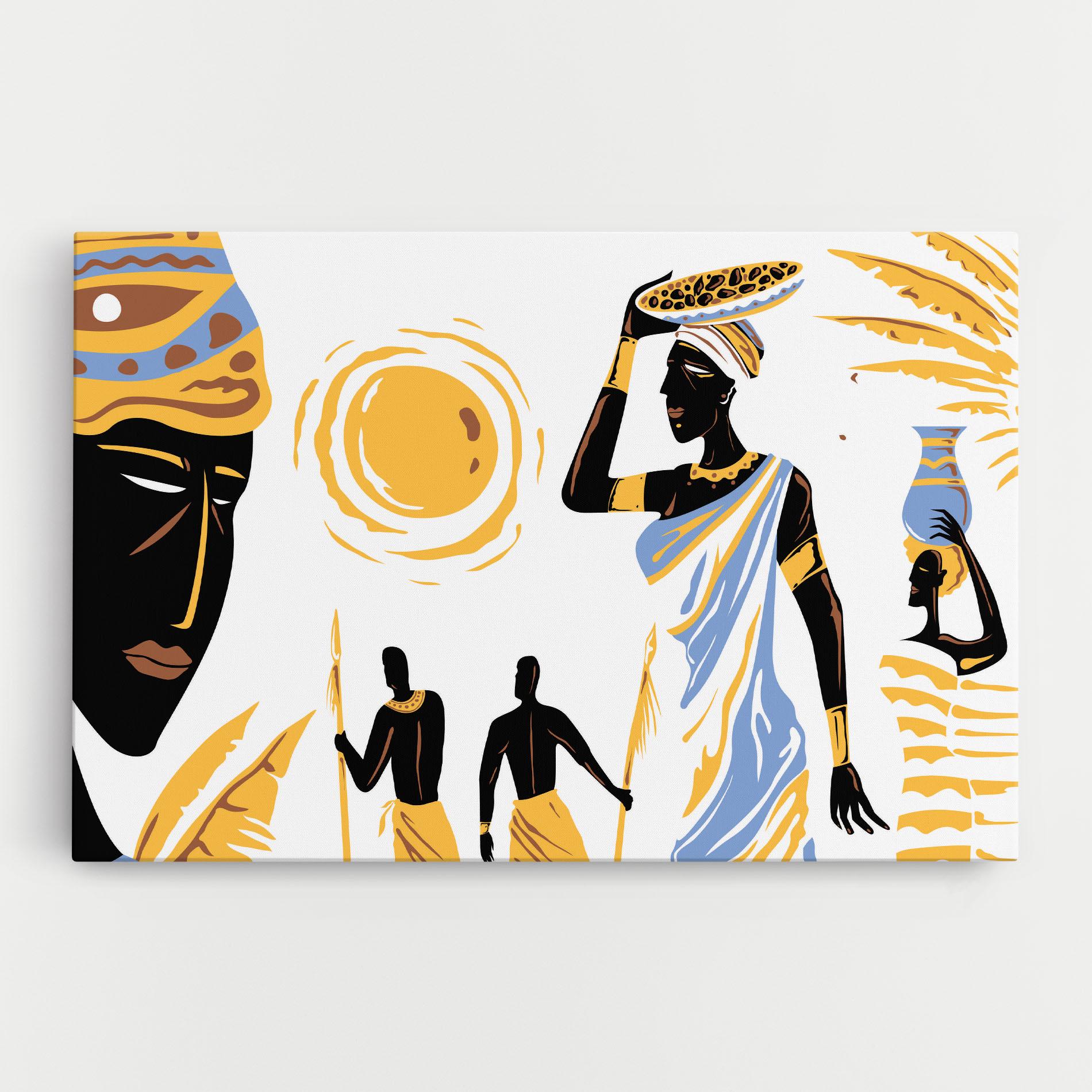 Tablou Canvas African Drawing mockup 0
