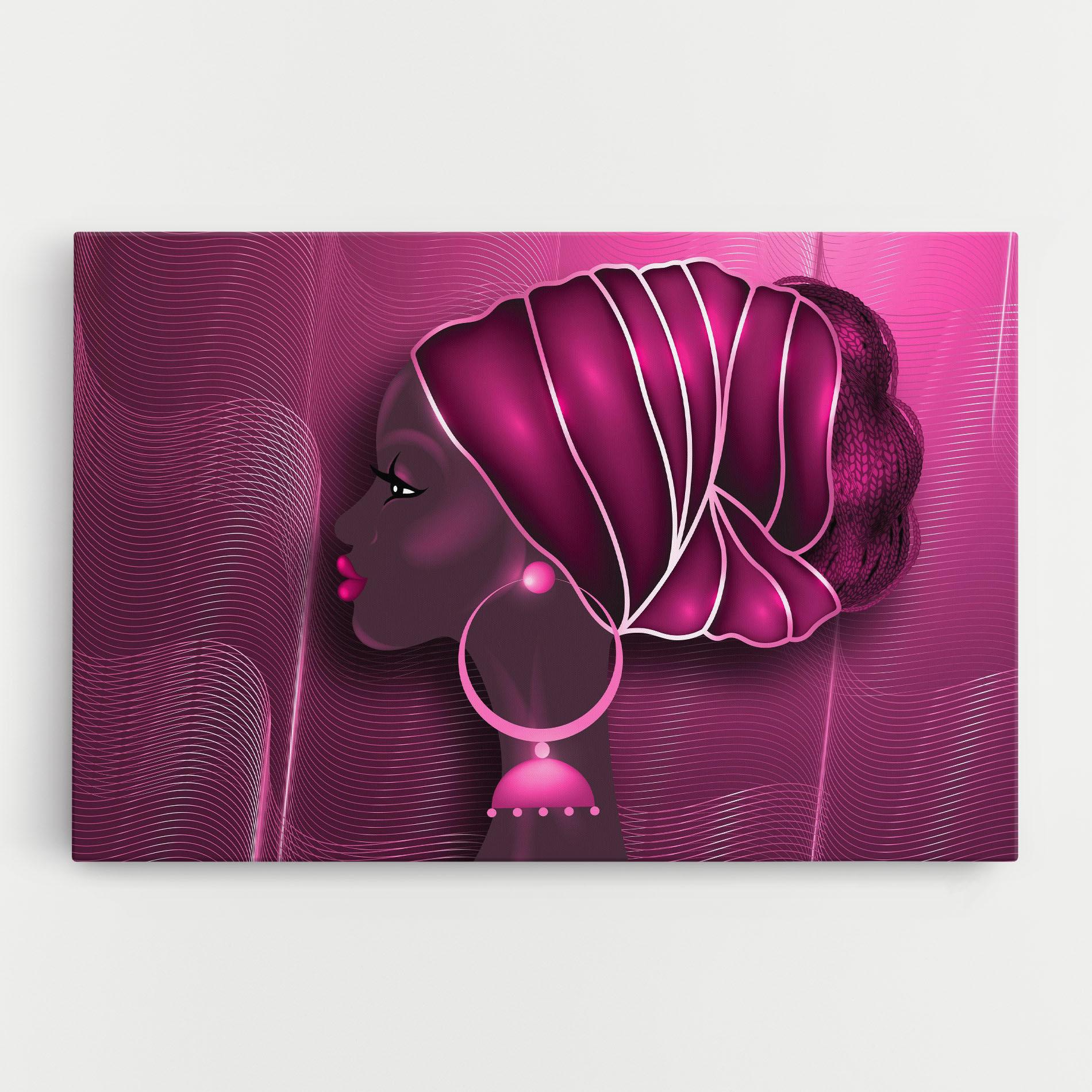 Tablou Canvas African Pink Woman mockup 0