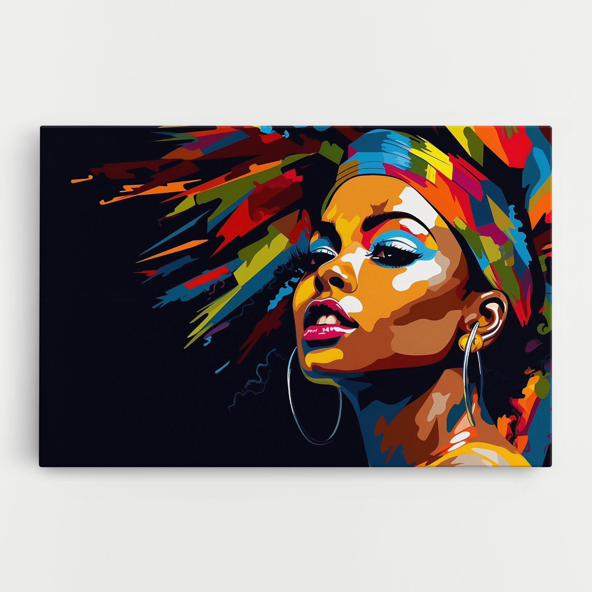 Tablou Canvas African Woman Portrait mockup 0