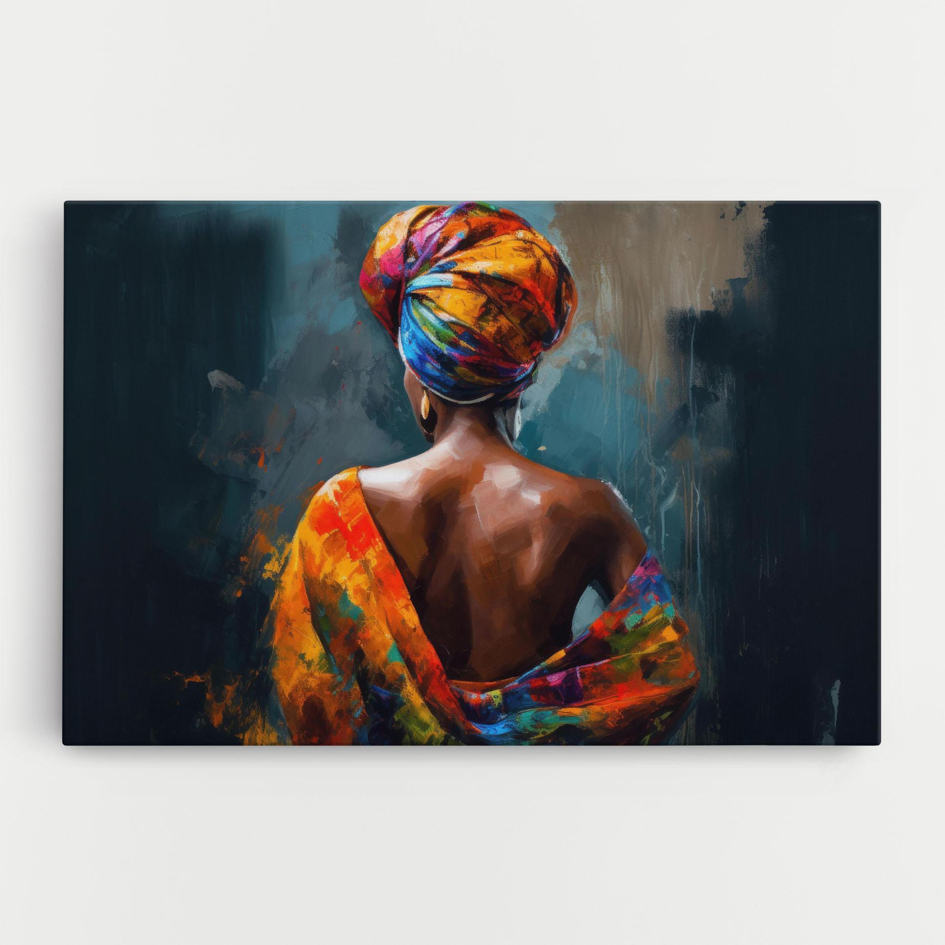 Tablou Canvas Colorful Turban Woman mockup 0