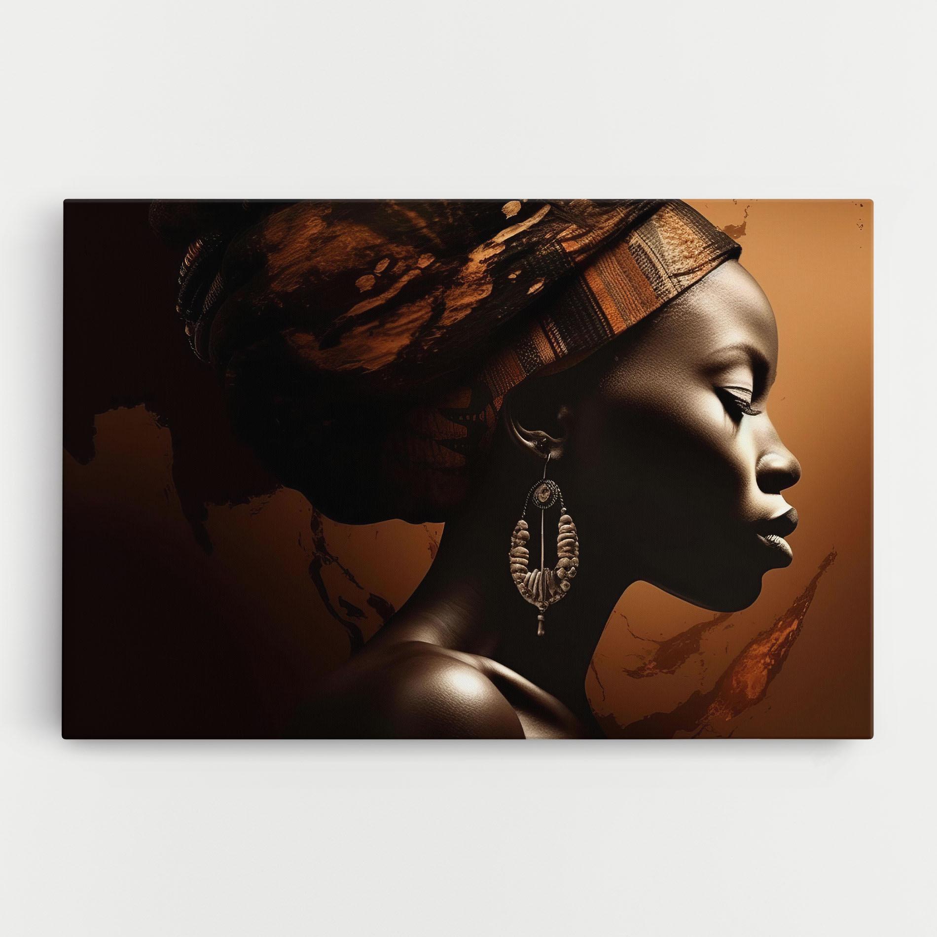 Tablou Canvas Interesting African Earrings mockup 0