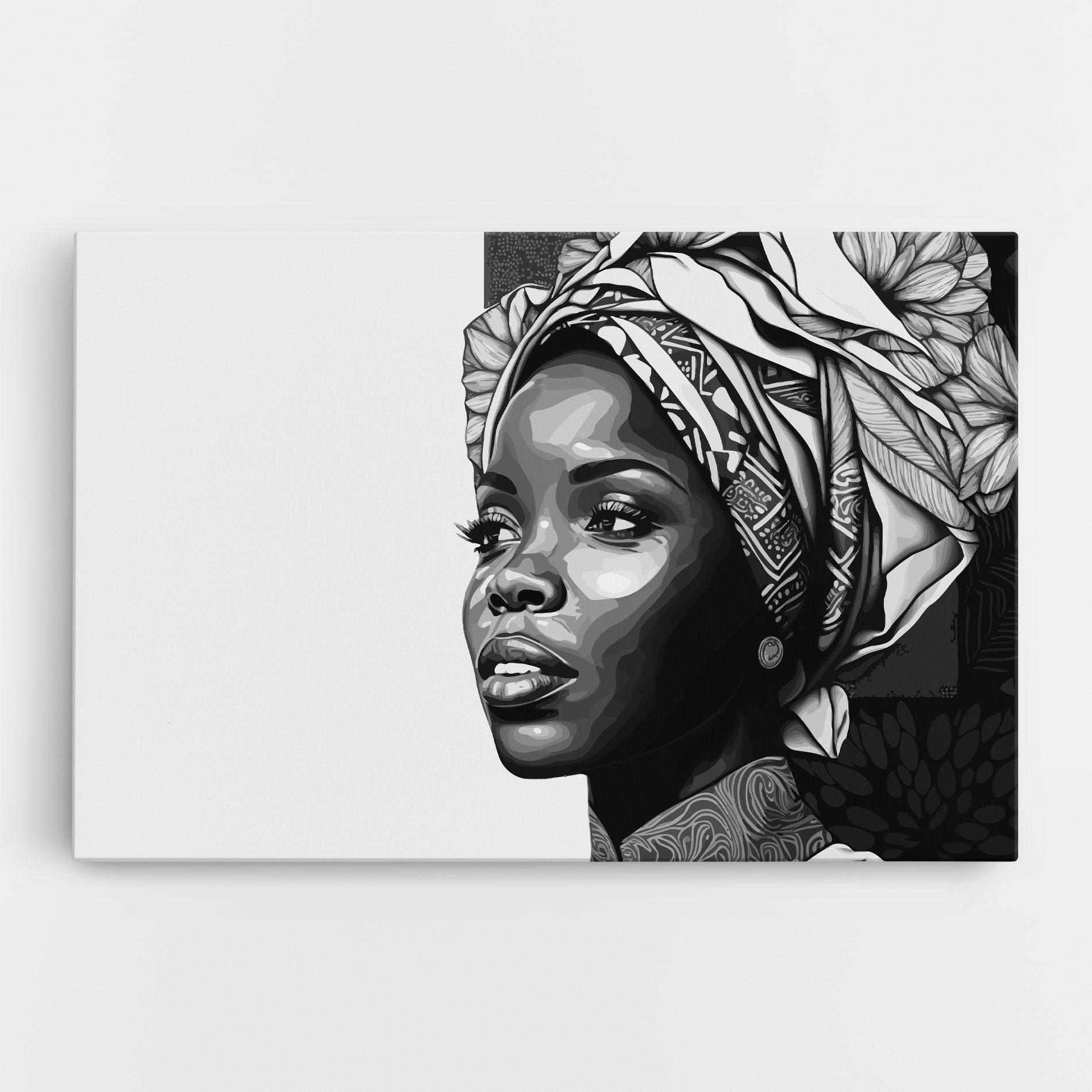 Tablou Canvas Pretty African Woman mockup 0